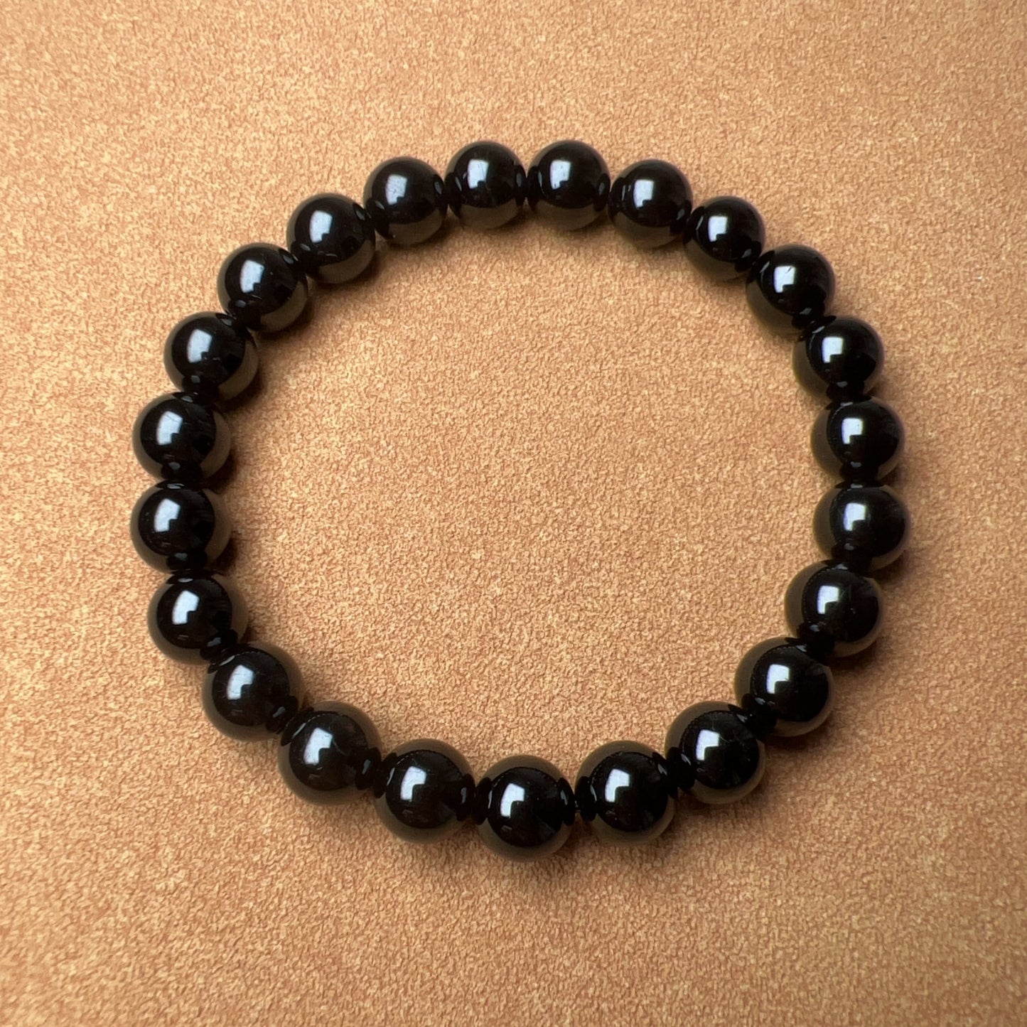 Premium Black Tourmaline Bracelet | Root Chakra 8Mm Healing Crystal | Negativity Protection Reiki Jewelry