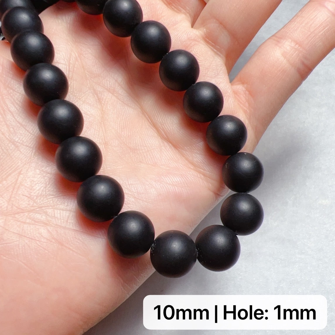 4-12Mm Heat-Treated Matte Black Onyx Round Bead Strands For Diy Jewelry Project