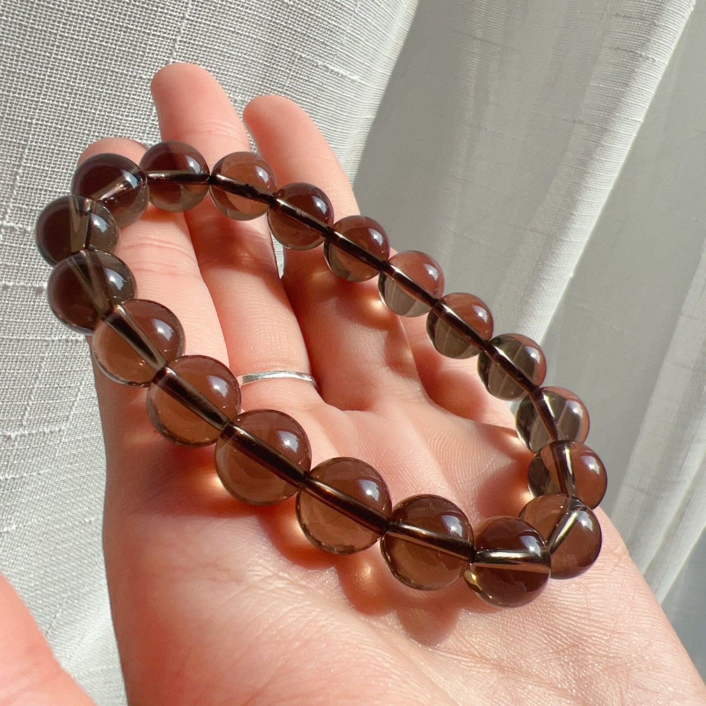 Smoky Quartz Bracelet For Health | Handmade 10Mm Round Beads | Men’S & Women’S Healing Jewelry