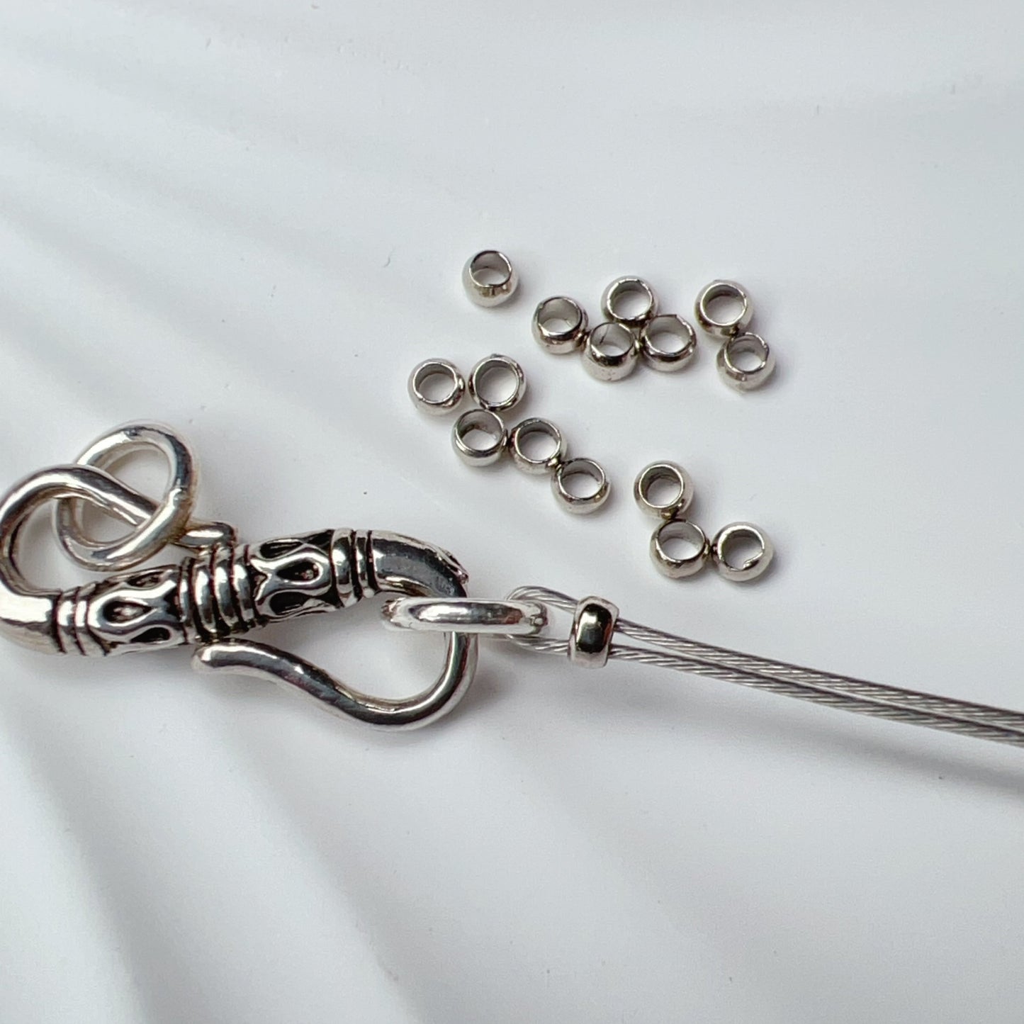 Stainless Steel Positioning Beads | Crimp Beads, Spacer, And Stopper For Diy Jewelry Making Tools