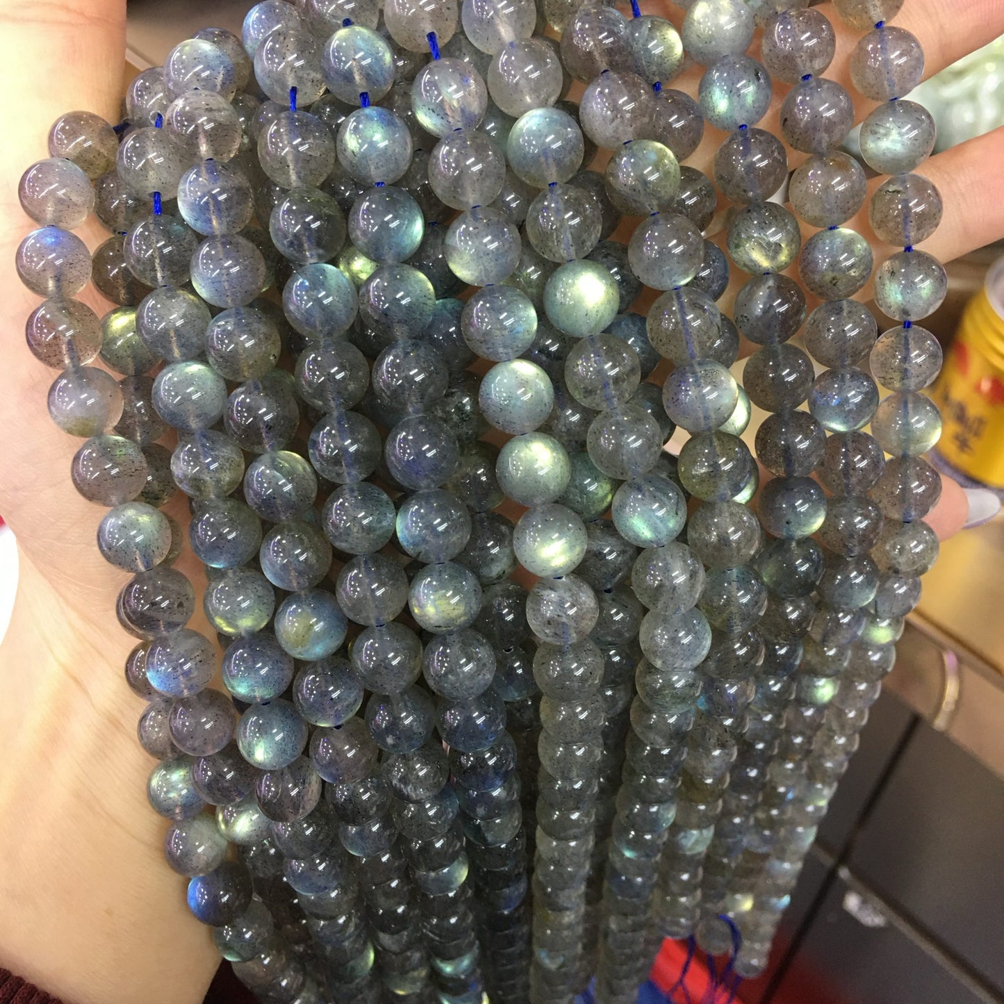 8Mm Natural Strong Flash Labradorite Round Bead Strands For Diy Jewelry Project