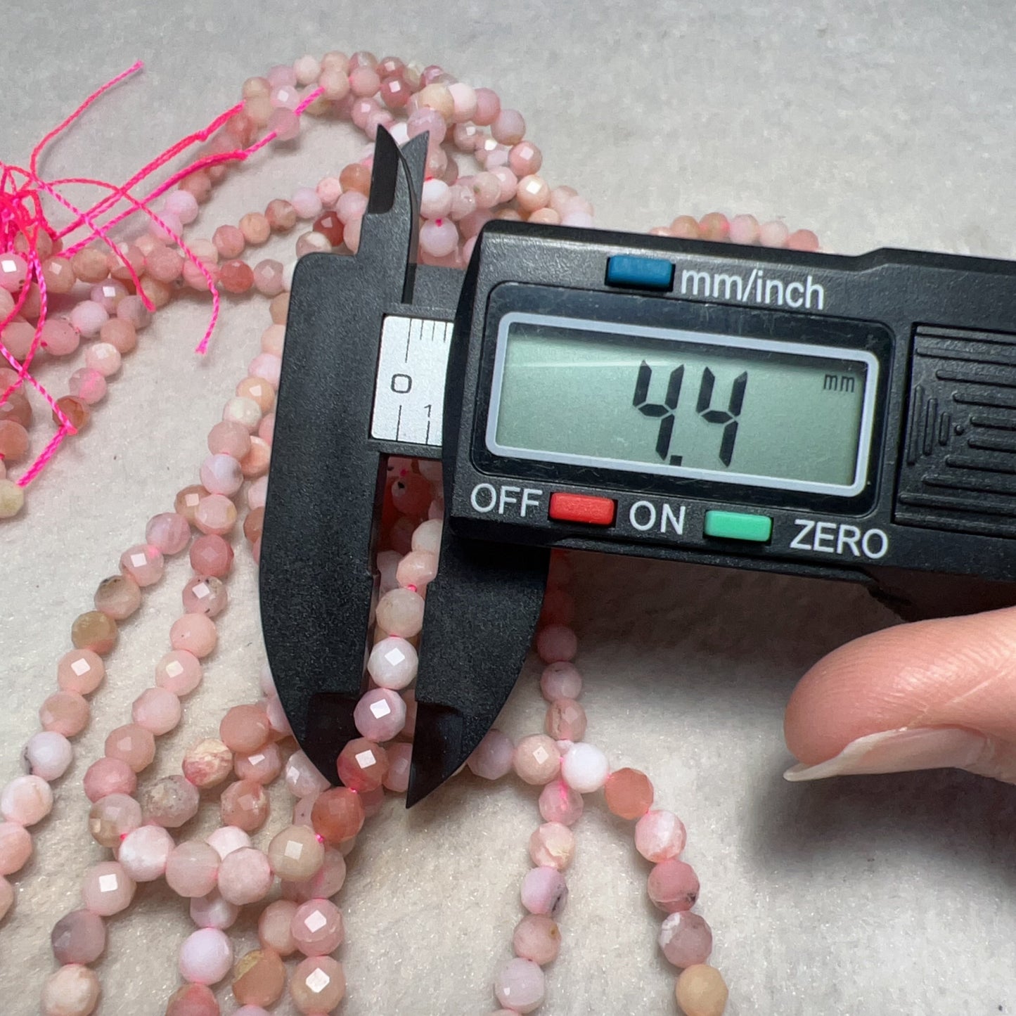 4Mm Natural Faceted Pink Opal Round Bead Strands For Diy Jewelry Project