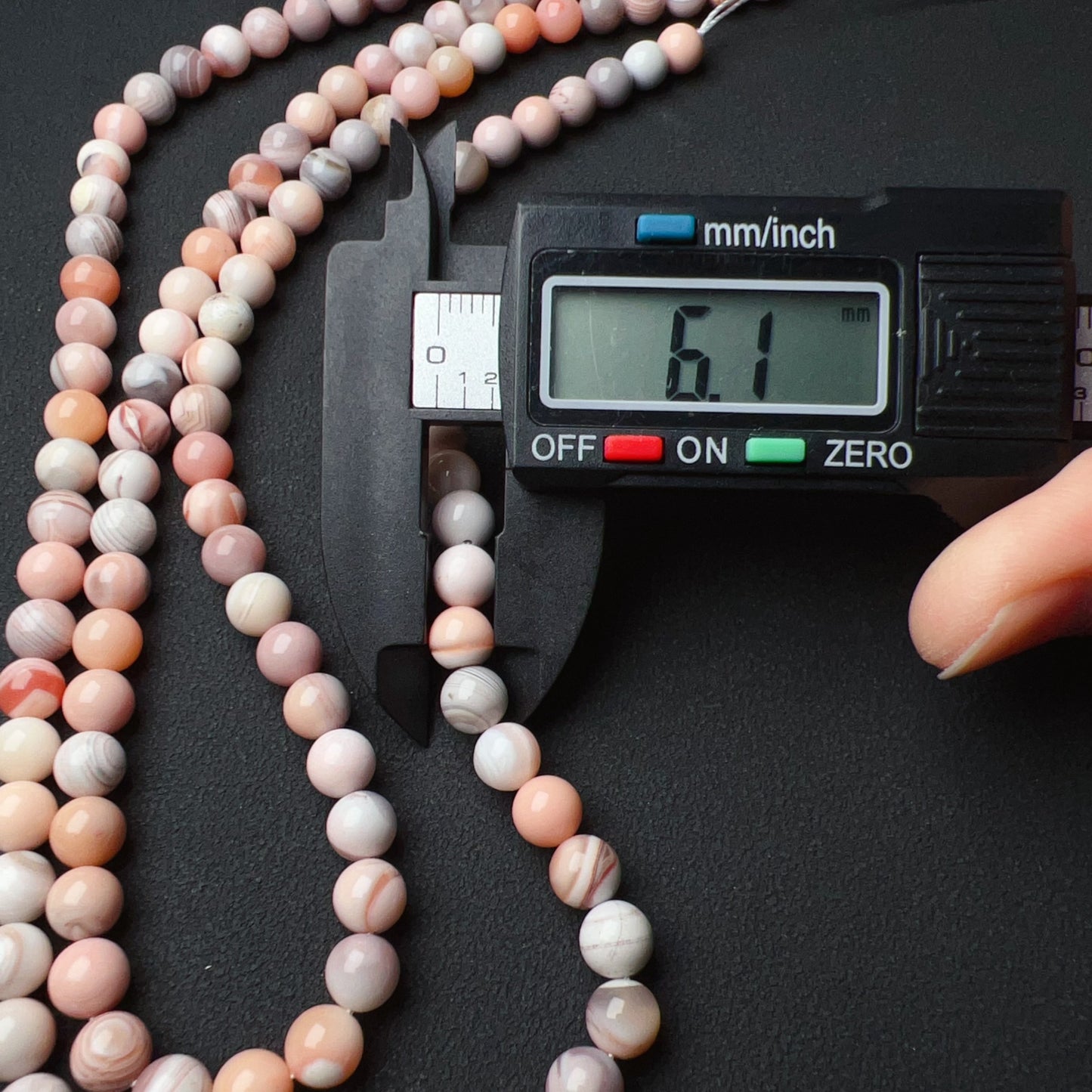 2 Strands – Rare 6Mm Natural Pink Botswana Agate Round Bead Strands For Diy Jewelry Project