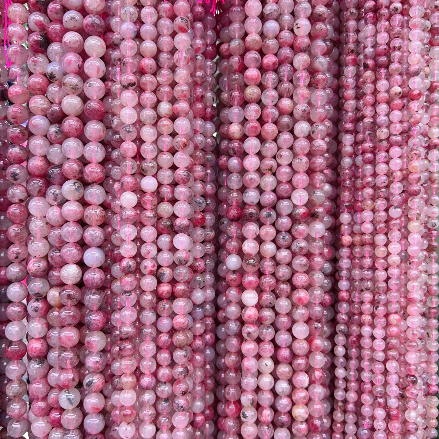 Best Quality In Strands 6Mm 8Mm 10Mm Natural Flower Rhodonite Round Bead For Diy Jewelry Project