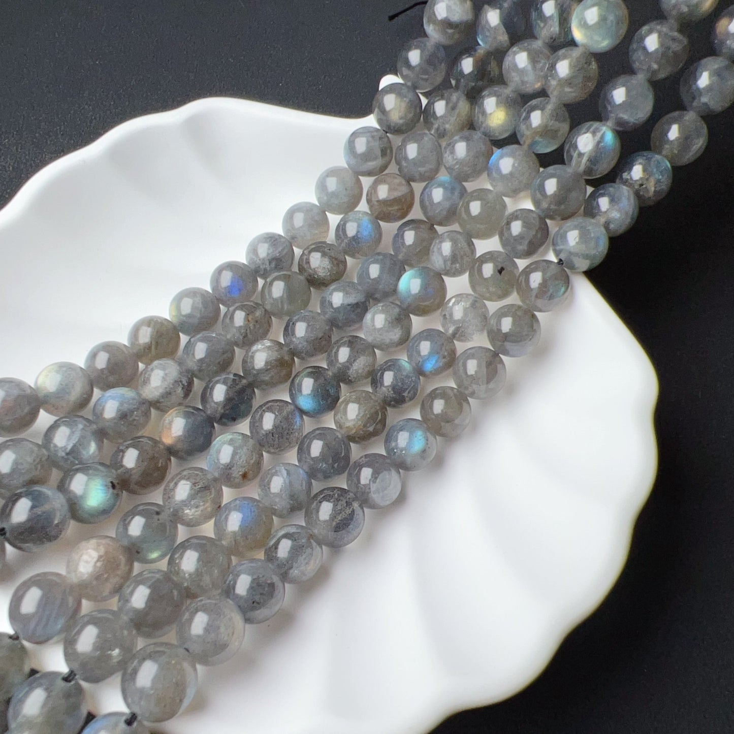 8Mm Natural Assorted Flash Labradorite Round Bead Strands For Diy Jewelry Project