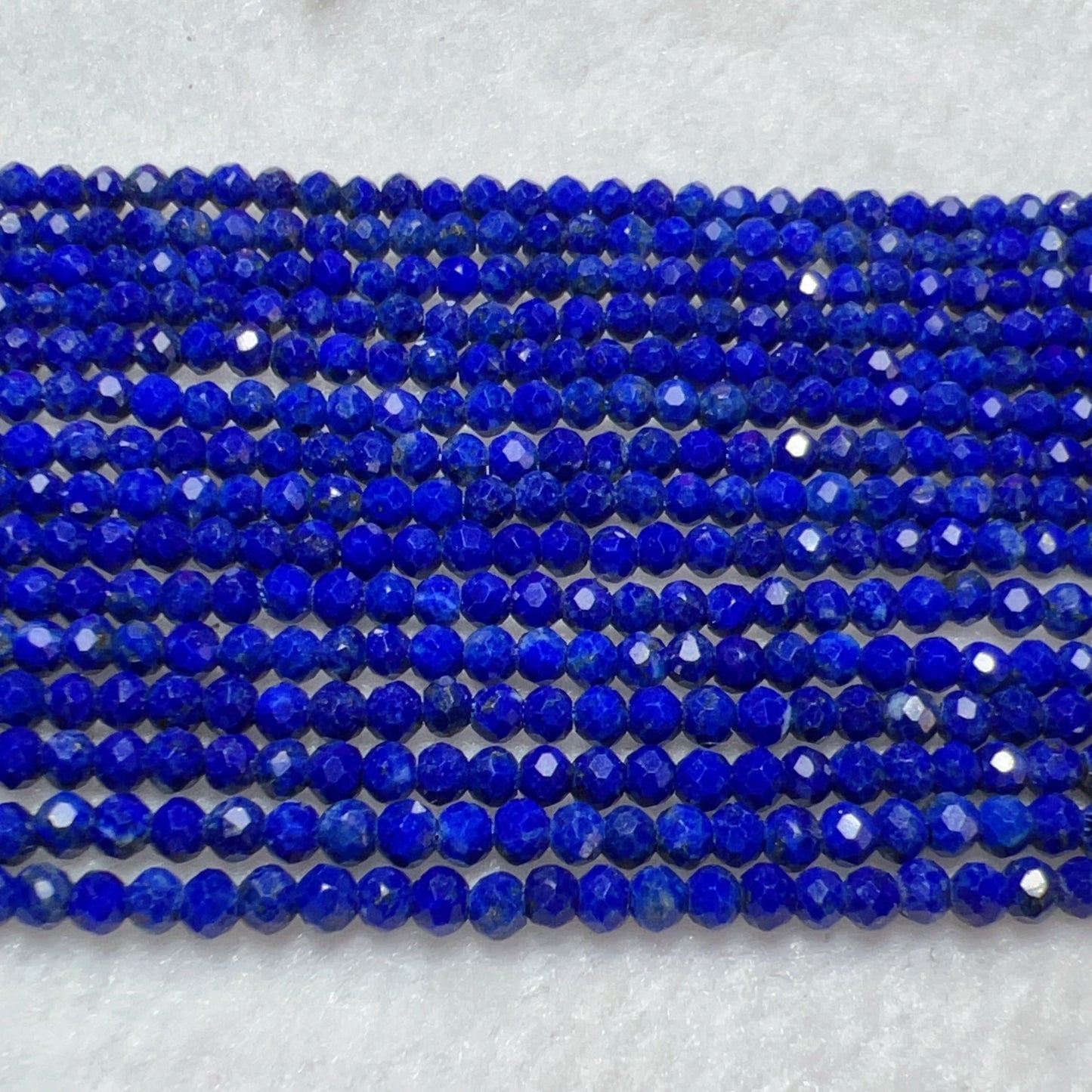 3Mm Small Beads Natural Lapis Lazuli Faceted Bead Strands Diy Jewelry Findings