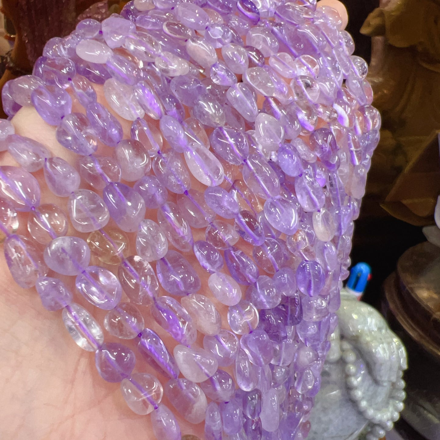 7X9Mm Natural Ametrine Free-Formed Bead Strands Diy Jewelry Project Supply