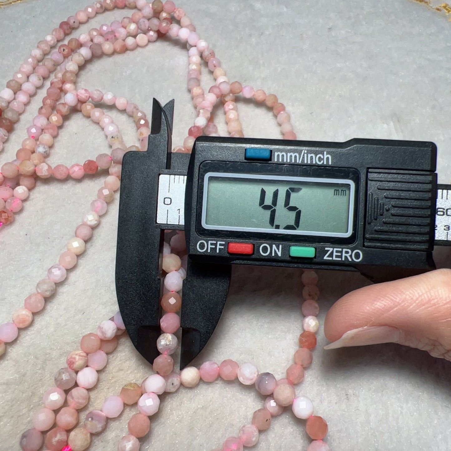 4Mm Natural Faceted Pink Opal Round Bead Strands For Diy Jewelry Project