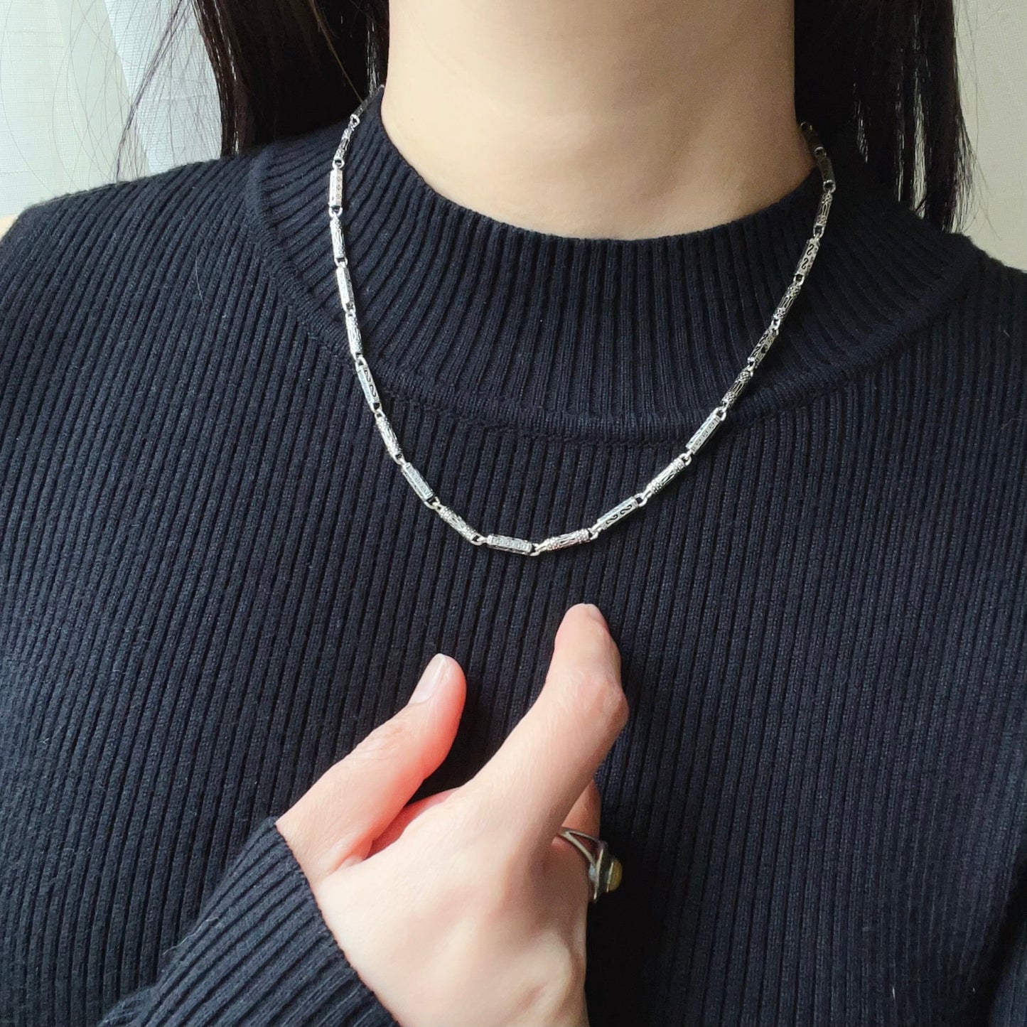 Men’S Women’S Fashion Jewelry – 925 Sterling Silver Necklace 14.5G