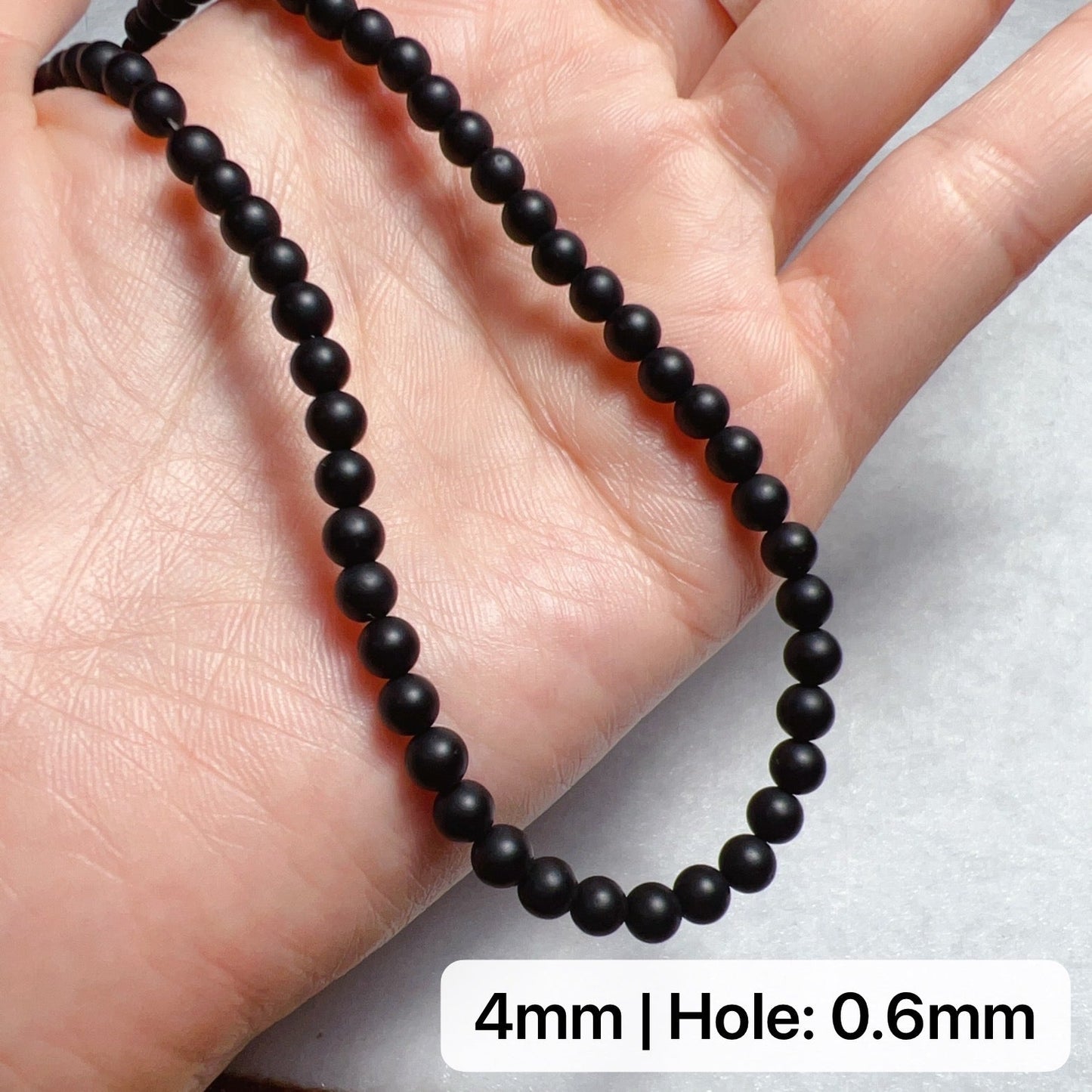 4-12Mm Heat-Treated Matte Black Onyx Round Bead Strands For Diy Jewelry Project
