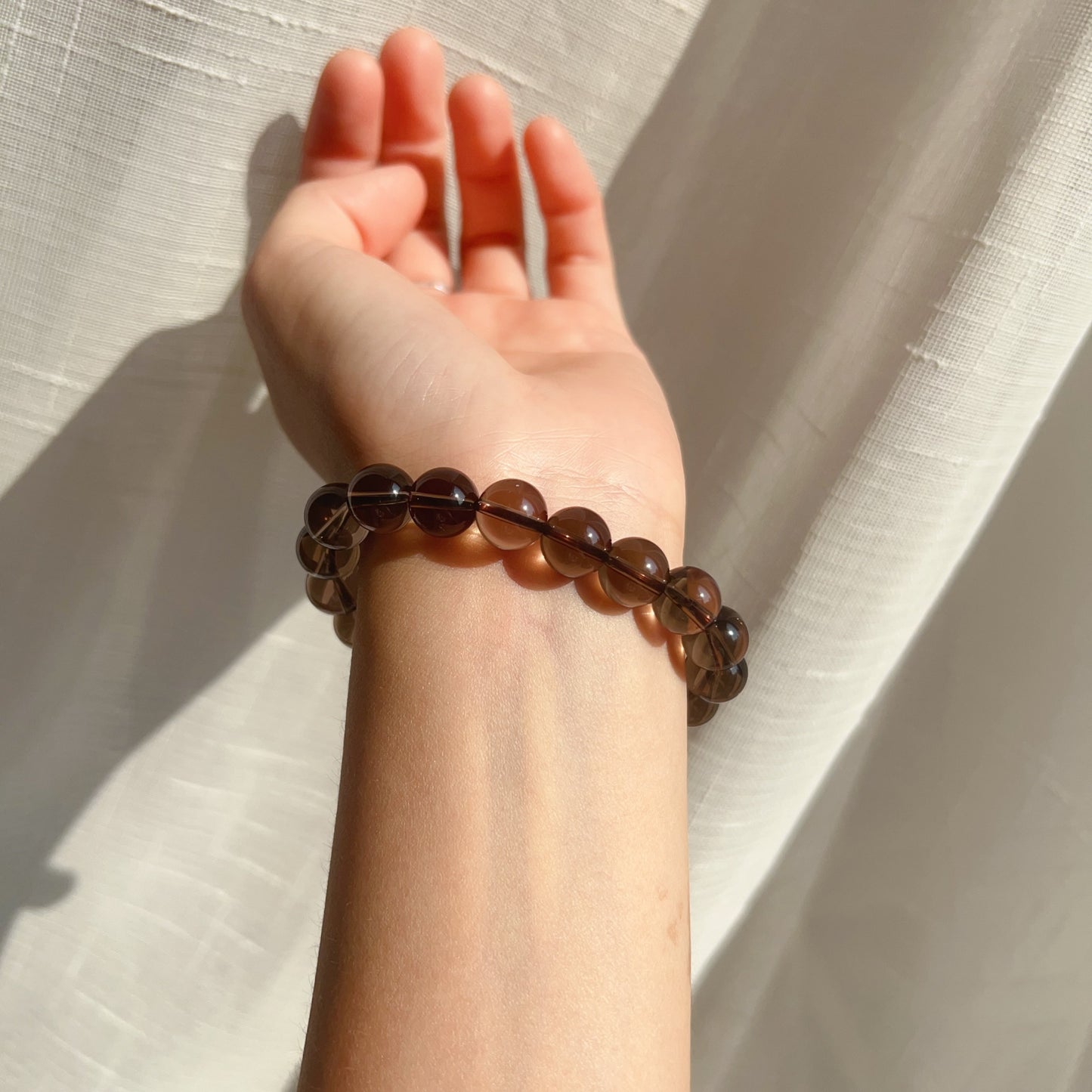 Smoky Quartz Bracelet For Health | Handmade 10Mm Round Beads | Men’S & Women’S Healing Jewelry
