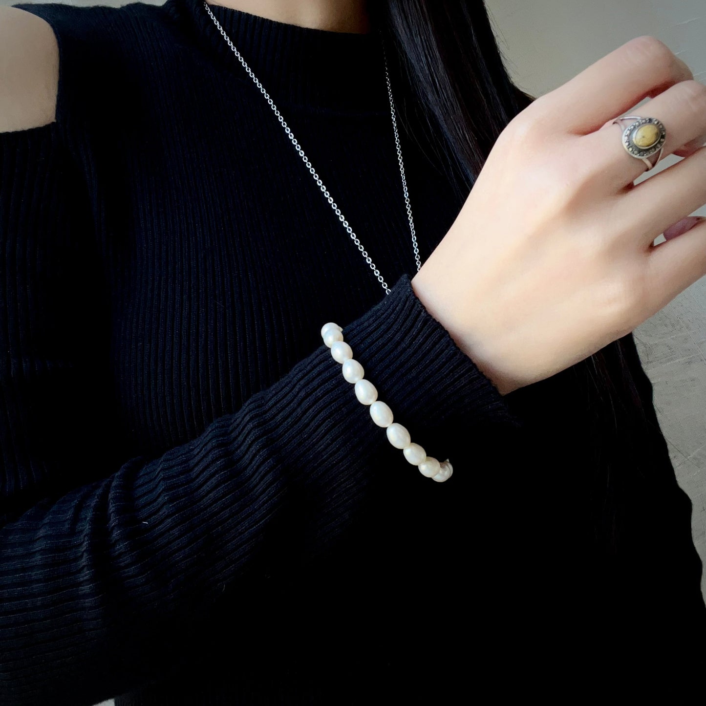Classic Pearl Beaded Bracelet Best Luster Freshwater Pearl Natural Formed Beads With 925 Sterling Silver Lobster Clasp