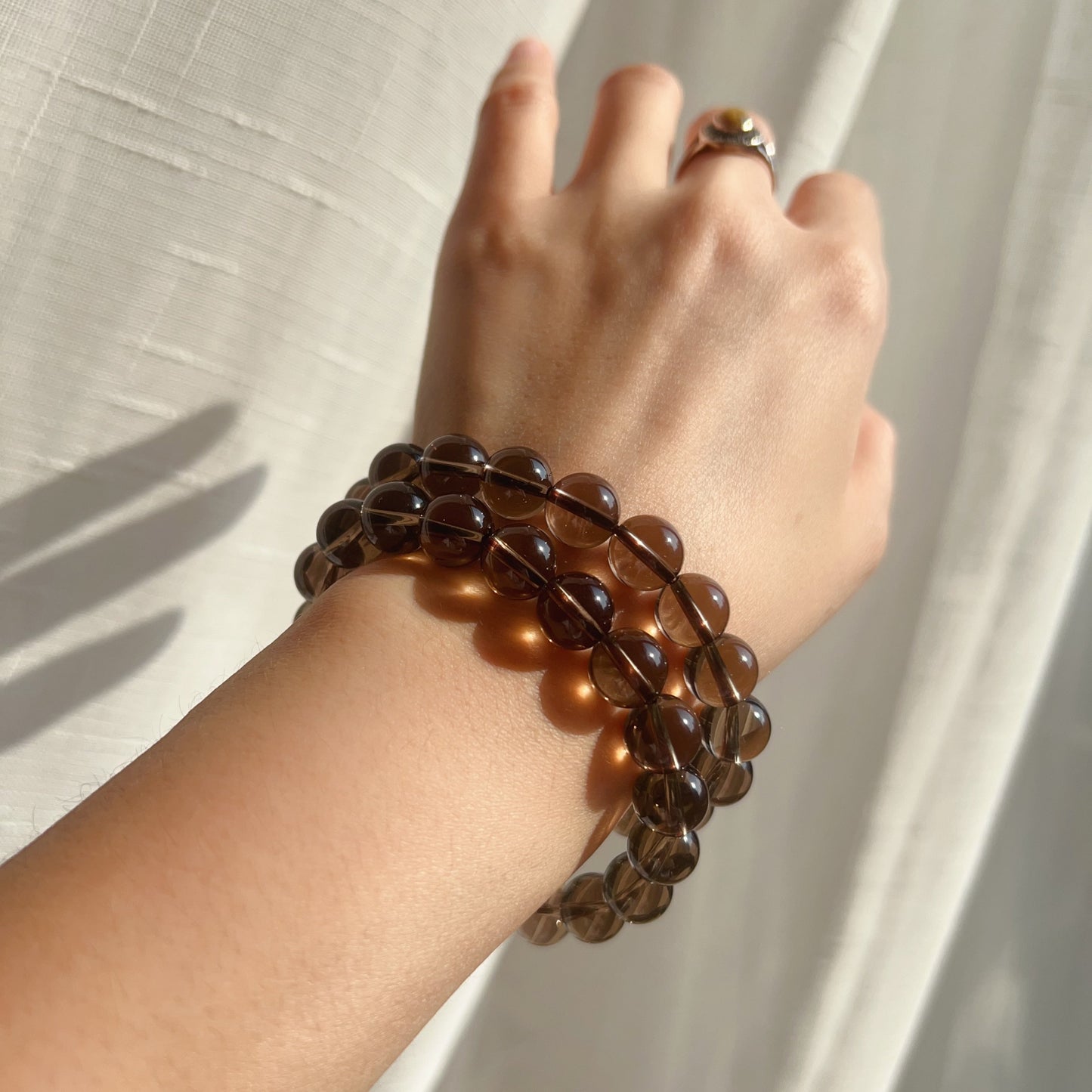 Smoky Quartz Bracelet For Health | Handmade 10Mm Round Beads | Men’S & Women’S Healing Jewelry