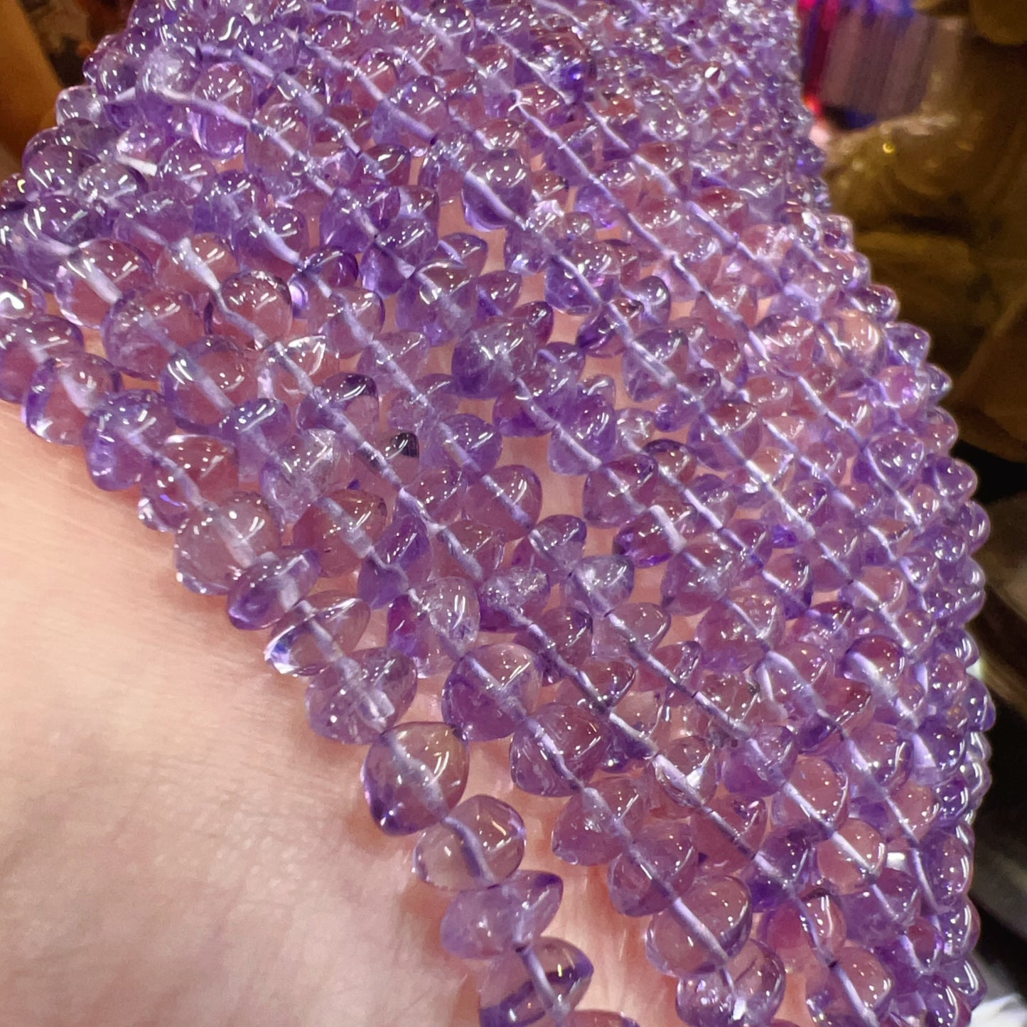 Freeformed Natural Amethyst Rondelle Bead Strands Diy Jewelry Findings Supplies