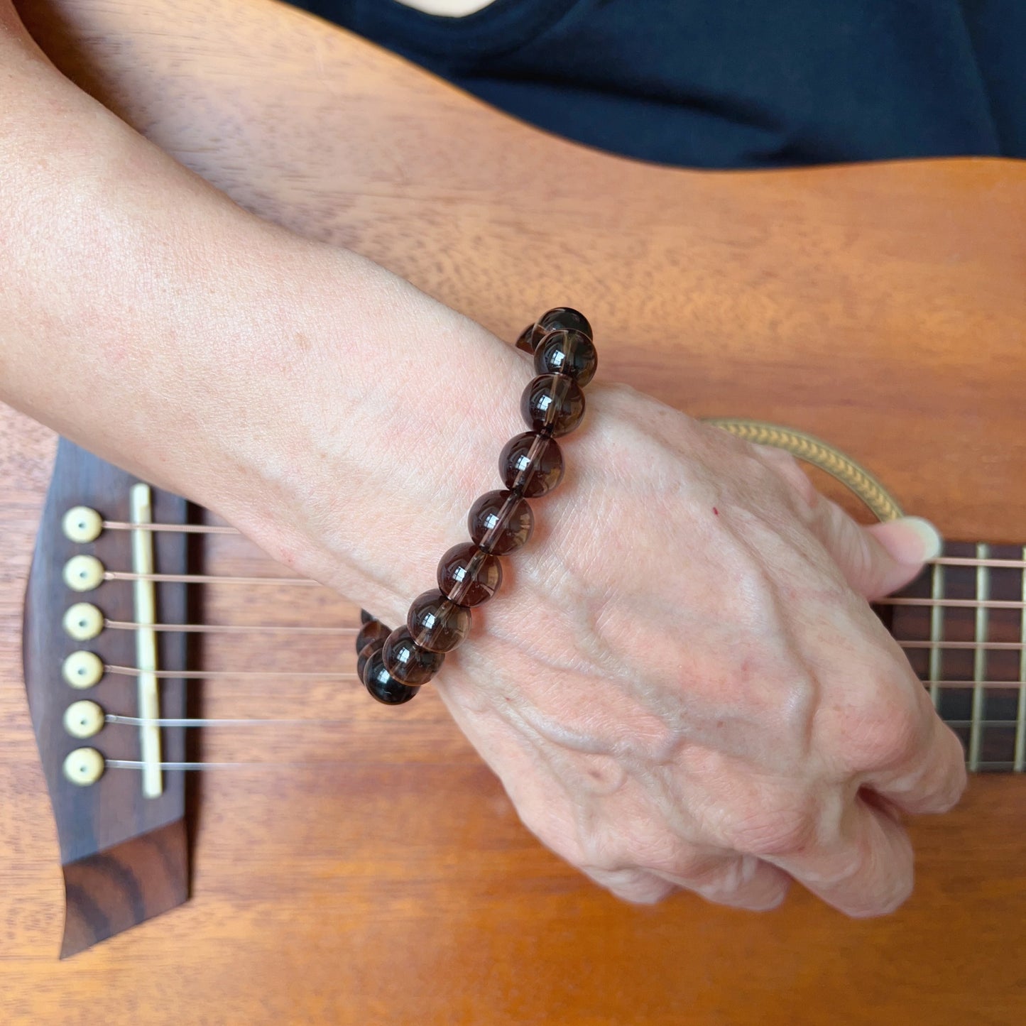 Smoky Quartz Bracelet For Health | Handmade 10Mm Round Beads | Men’S & Women’S Healing Jewelry