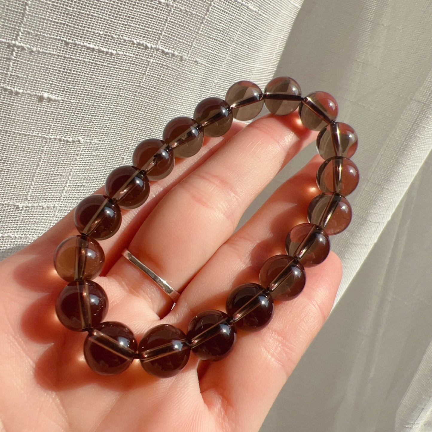 Smoky Quartz Bracelet For Health | Handmade 10Mm Round Beads | Men’S & Women’S Healing Jewelry
