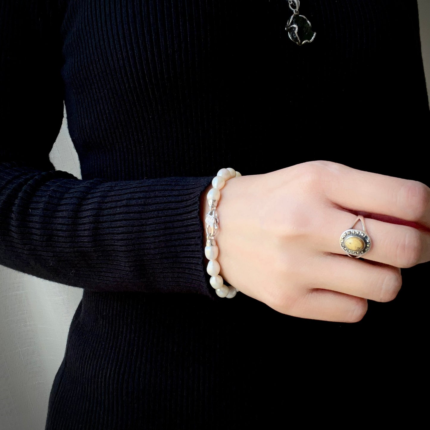Classic Pearl Beaded Bracelet Best Luster Freshwater Pearl Natural Formed Beads With 925 Sterling Silver Lobster Clasp