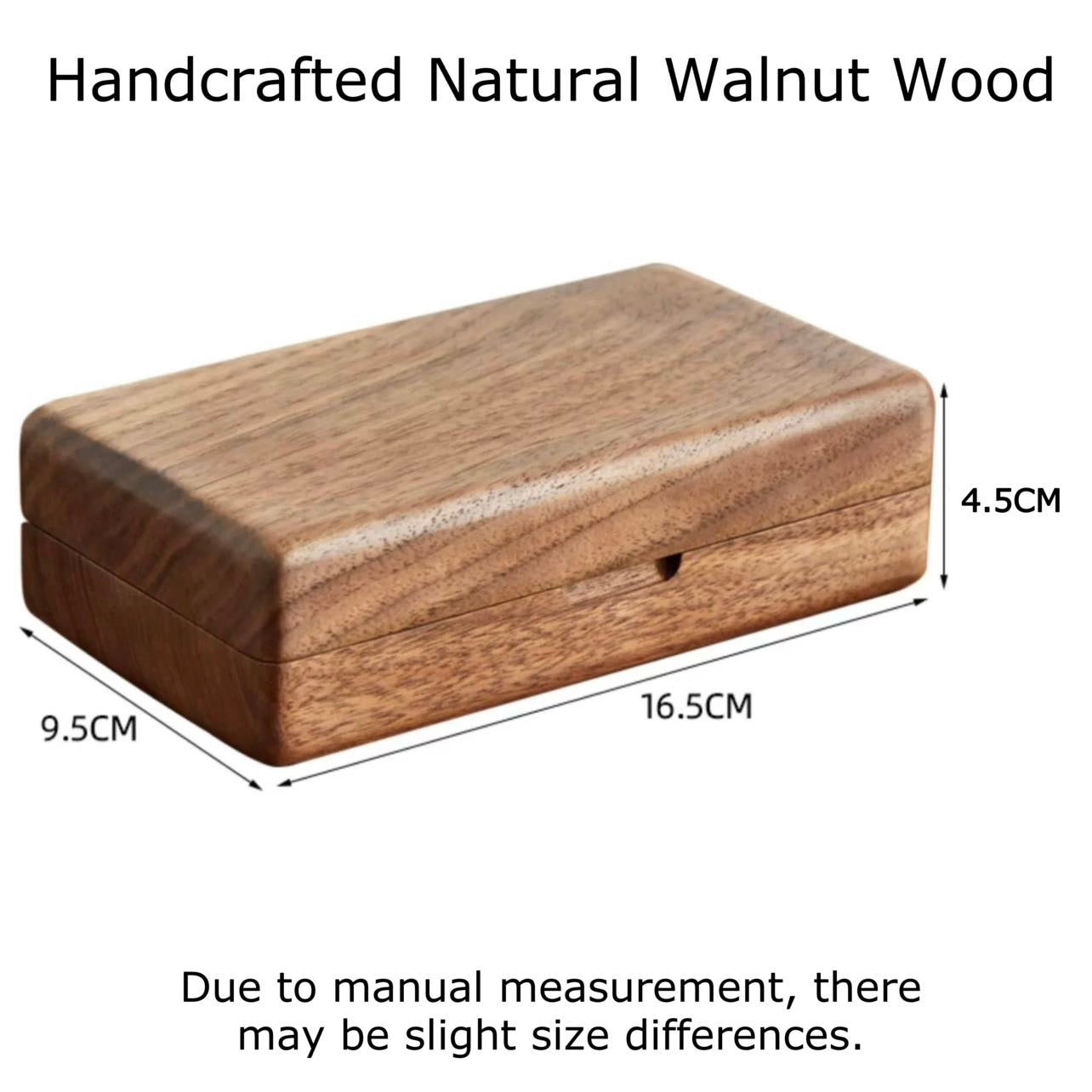 Handmade Natural Walnut Wood Jewelry Box For Bracelets Necklaces Rings Home Decors