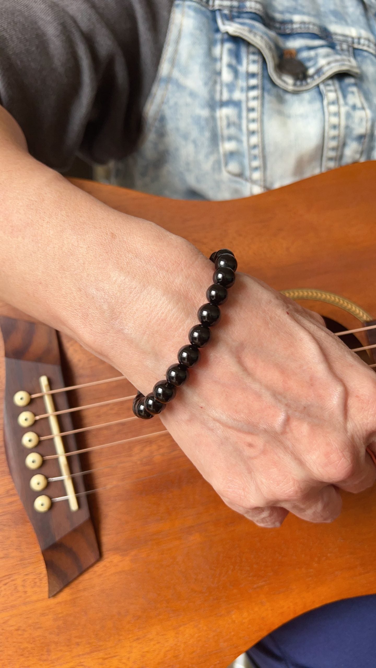 Premium Black Tourmaline Bracelet | Root Chakra 8Mm Healing Crystal | Negativity Protection Reiki Jewelry