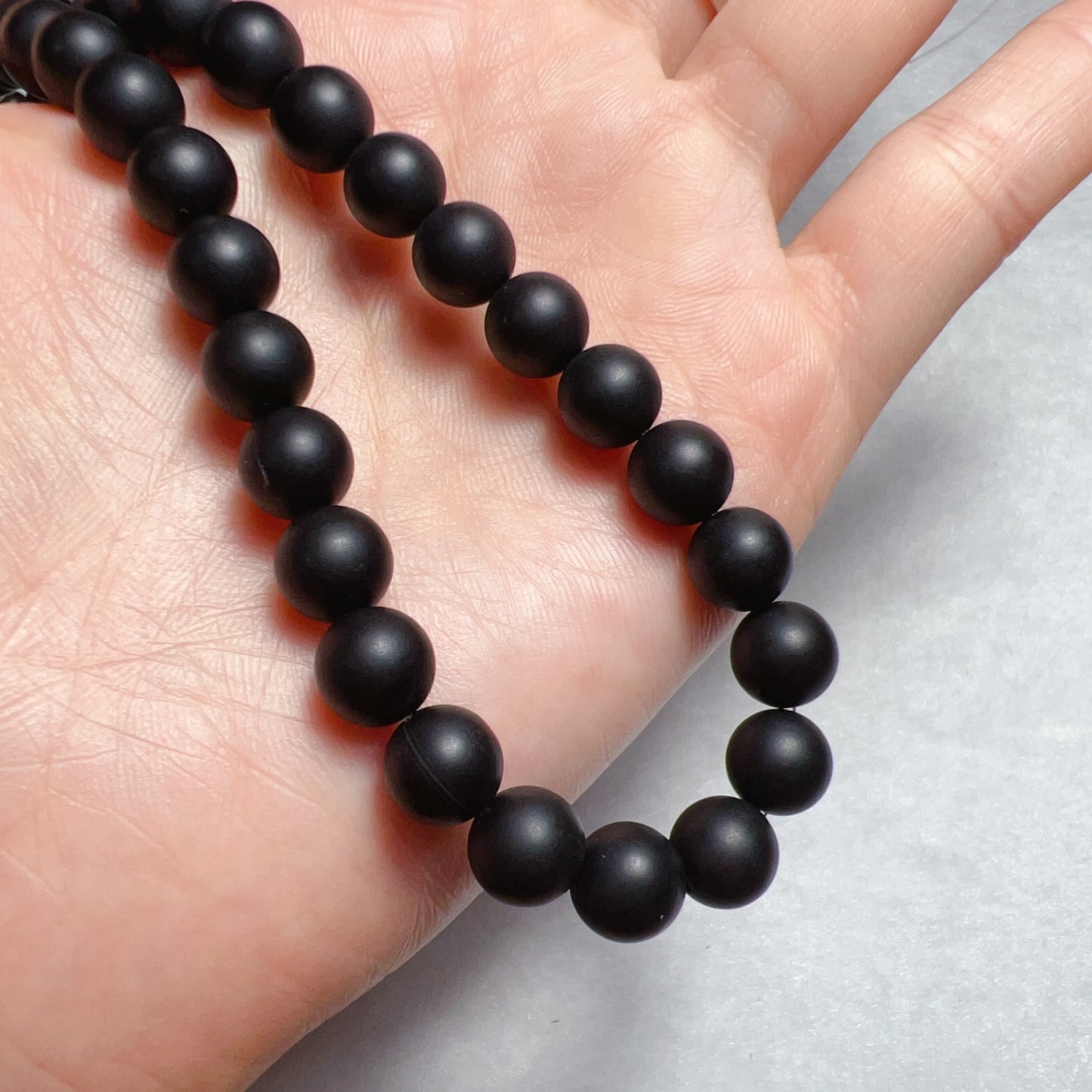 4-12Mm Heat-Treated Matte Black Onyx Round Bead Strands For Diy Jewelry Project
