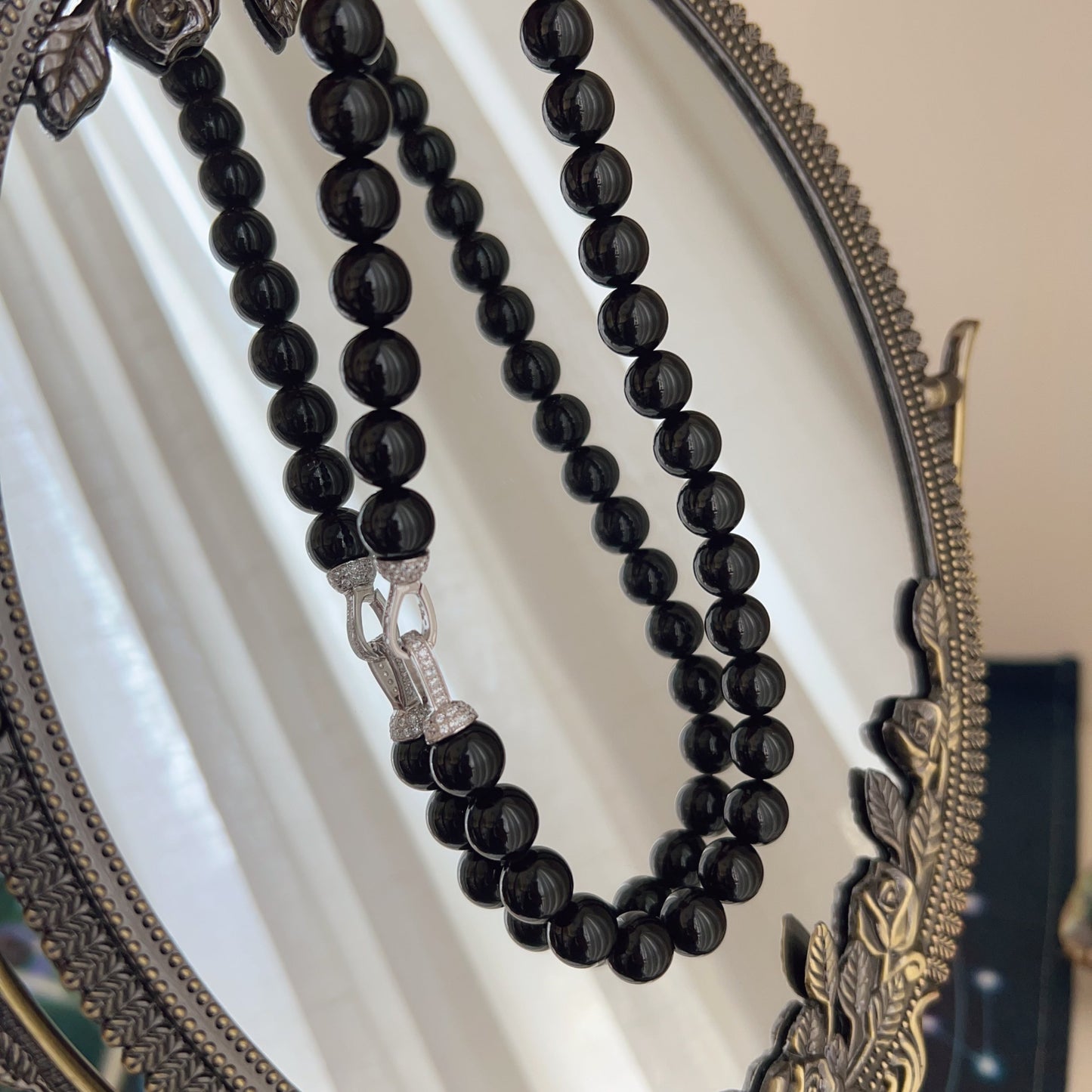 10Mm Top Grade Black Tourmaline Necklace | Handmade Reiki Healing Crystal Jewelry For Root Chakra | Remove Negativity