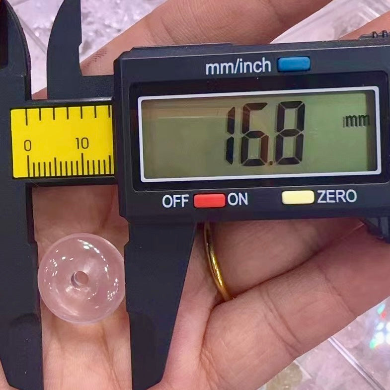 High-Quality Rose Quartz Amulet Charms For Diy Jewelry Project 14Mm 16Mm 18Mm