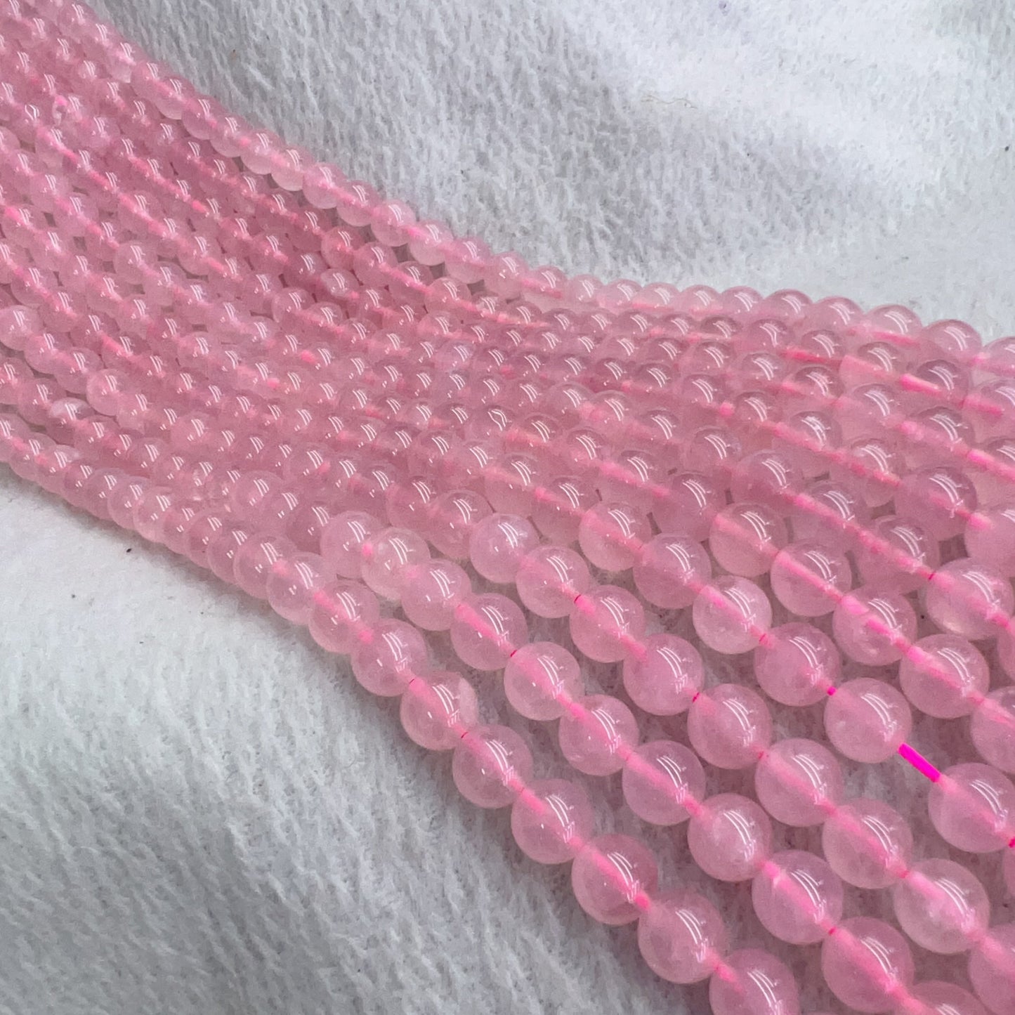 Best Quality In Strand 8Mm Natural Madagascar Rose Quartz Round Bead For Diy Jewelry Project