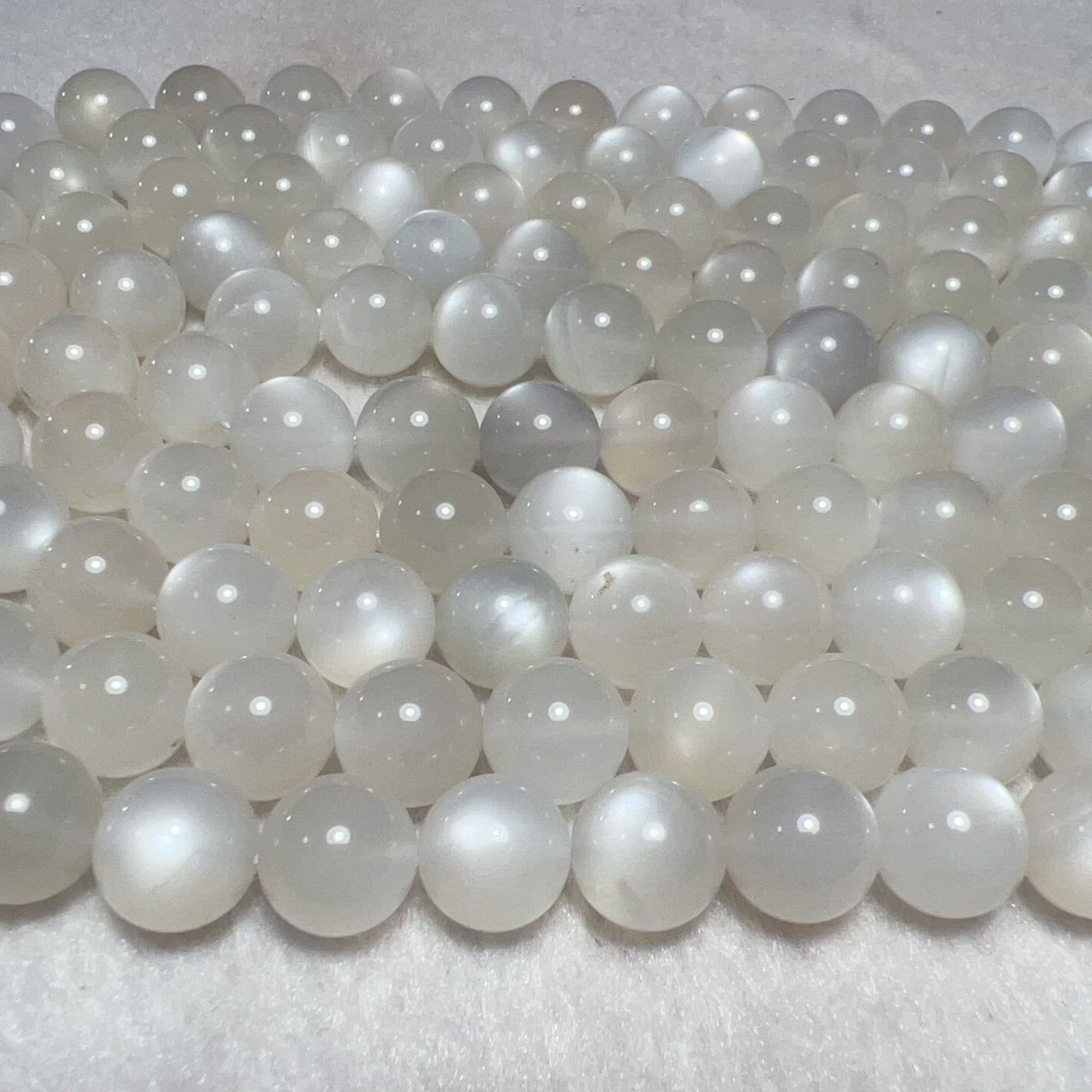 10Mm Natural High-Quality White Moonstone Round Bead Strands Diy Jewelry Supply