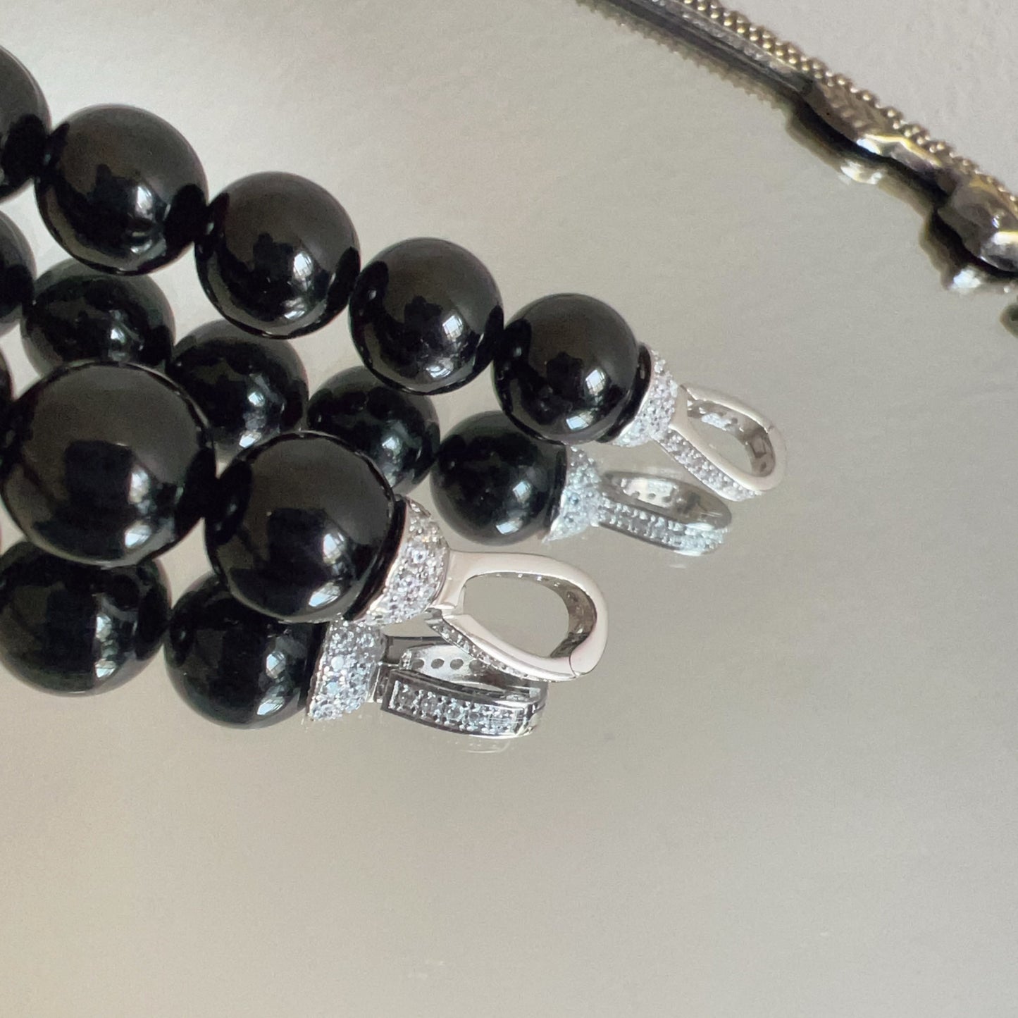 10Mm Top Grade Black Tourmaline Necklace | Handmade Reiki Healing Crystal Jewelry For Root Chakra | Remove Negativity