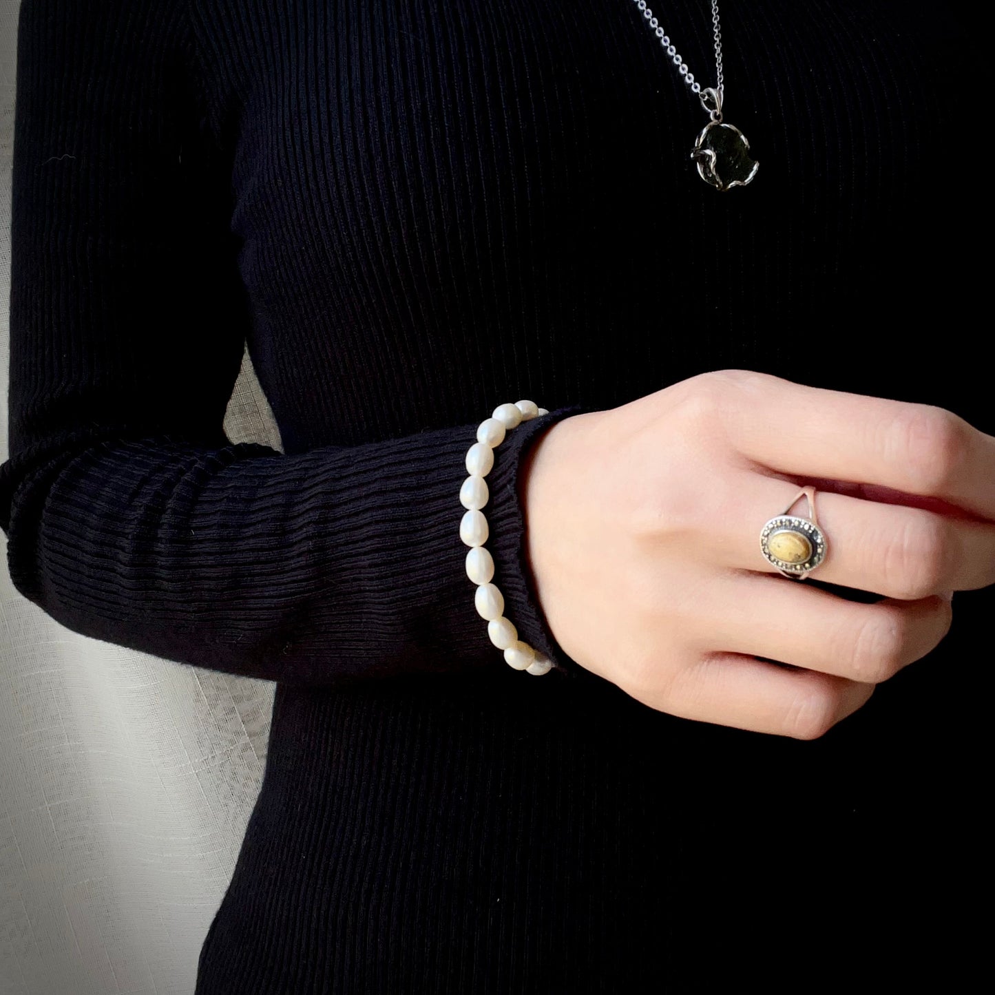 Classic Pearl Beaded Bracelet Best Luster Freshwater Pearl Natural Formed Beads With 925 Sterling Silver Lobster Clasp