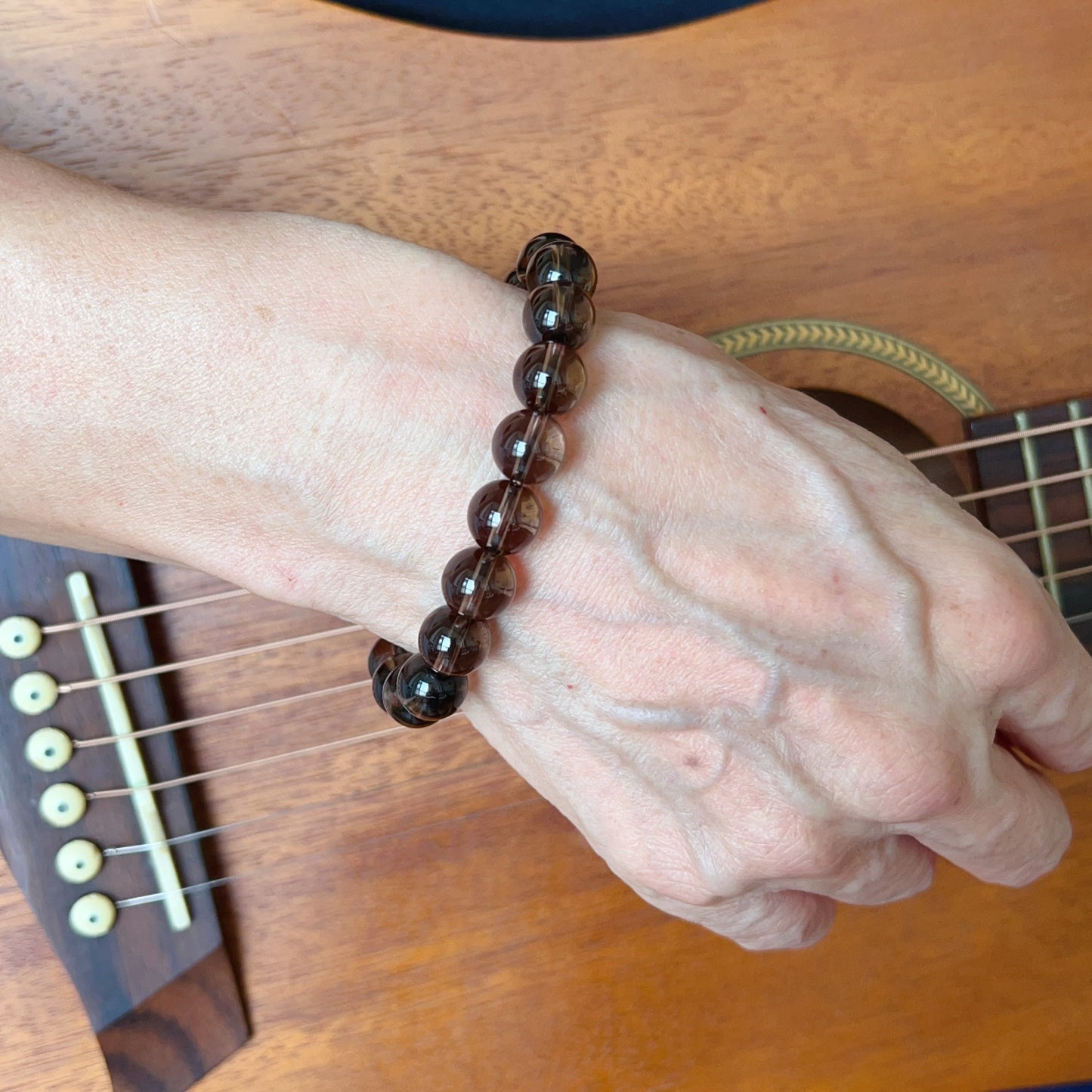 Smoky Quartz Bracelet For Health | Handmade 10Mm Round Beads | Men’S & Women’S Healing Jewelry