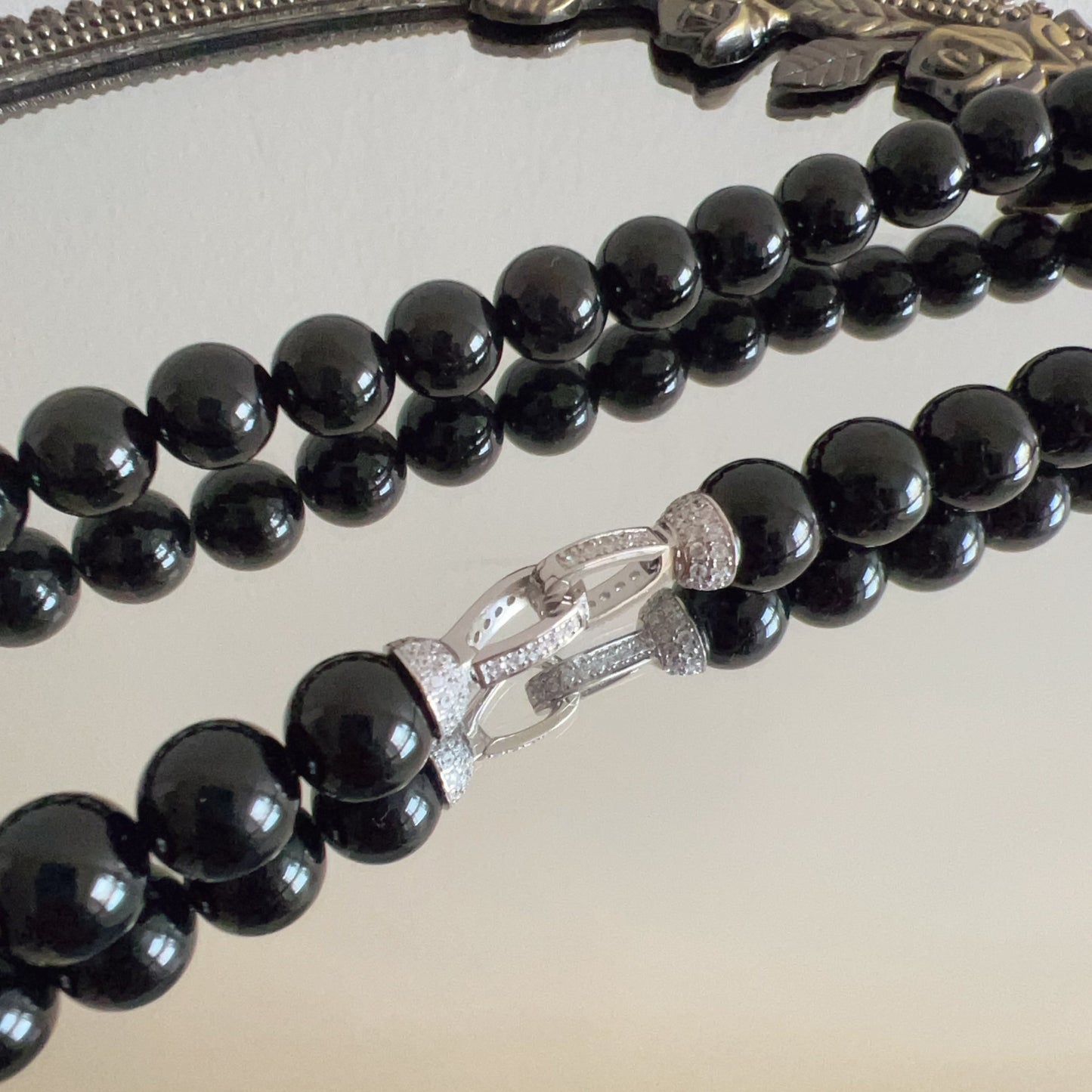 10Mm Top Grade Black Tourmaline Necklace | Handmade Reiki Healing Crystal Jewelry For Root Chakra | Remove Negativity