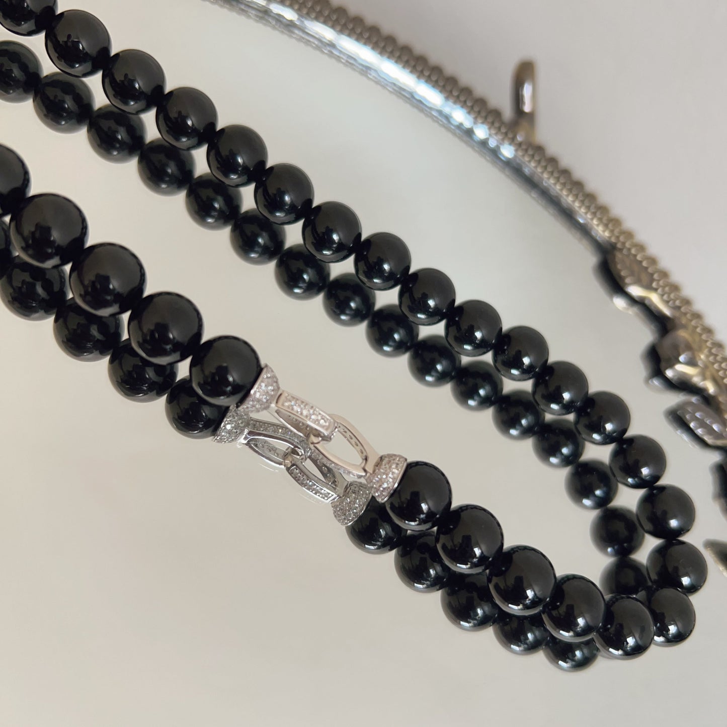 10Mm Top Grade Black Tourmaline Necklace | Handmade Reiki Healing Crystal Jewelry For Root Chakra | Remove Negativity