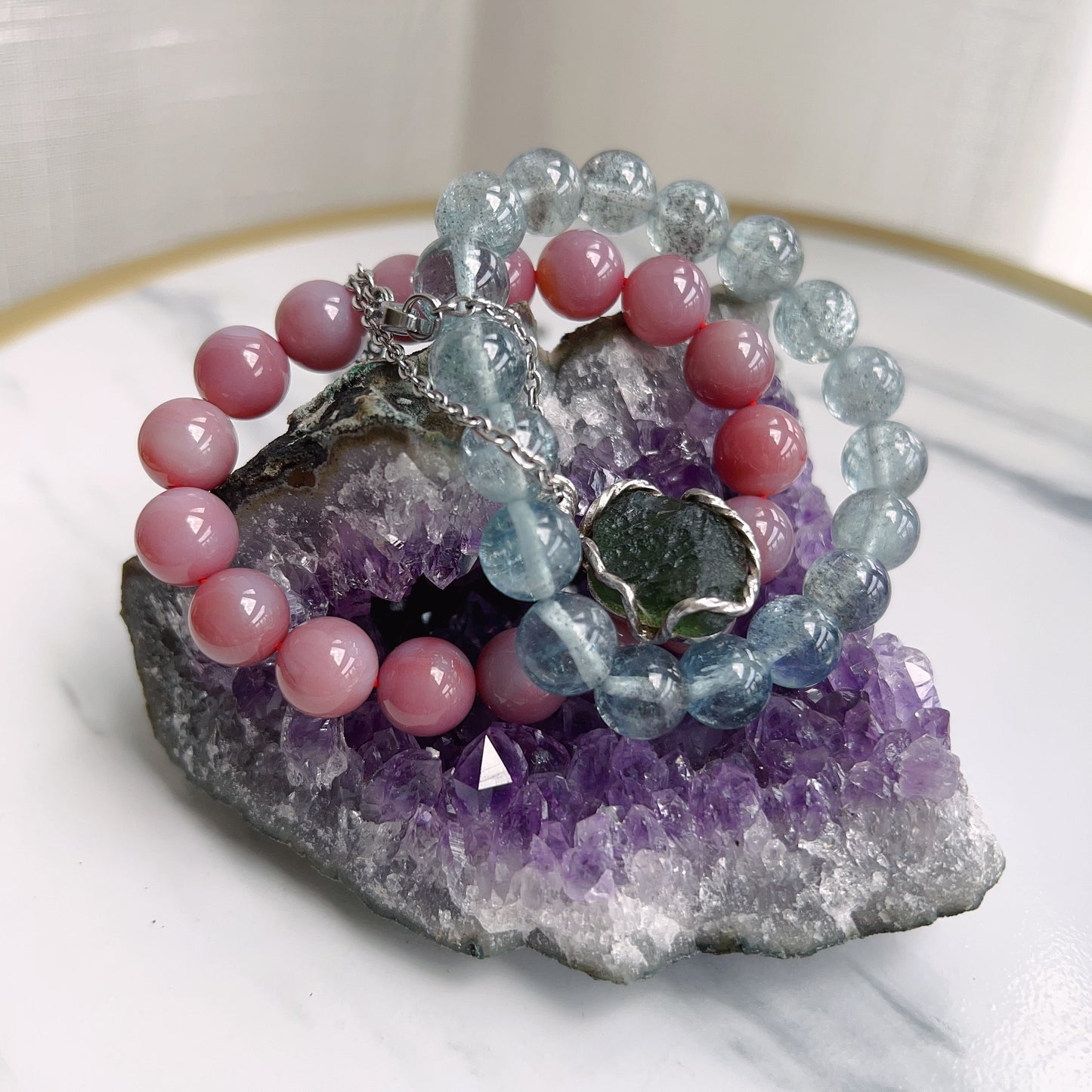 317.5G Natural Amethyst Raw Stone Small Geode Healing Crystal Decor