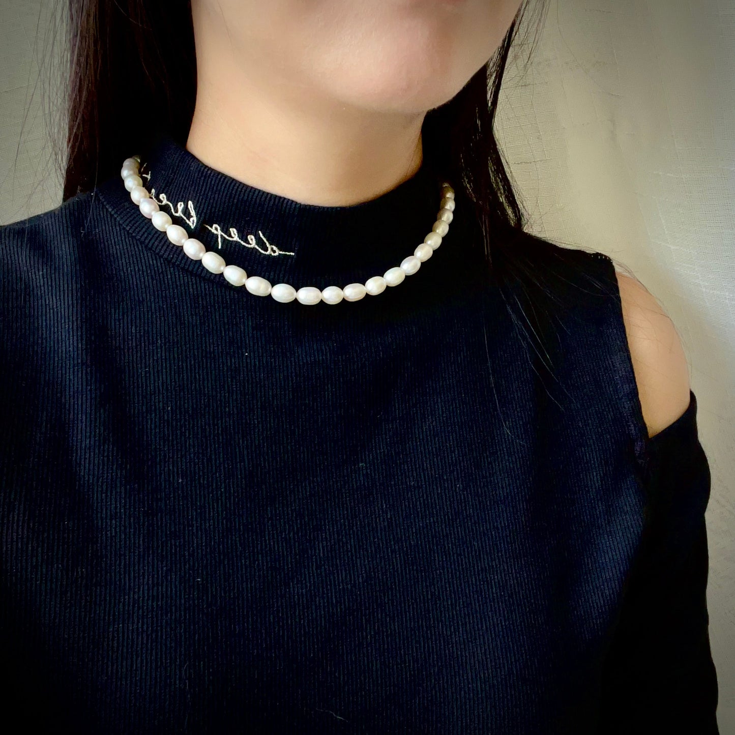 Timeless Classic Pearl Beaded Necklace | Best Luster Freshwater Pearl Natural Formed Beads With 925 Sterling Silver Clasp