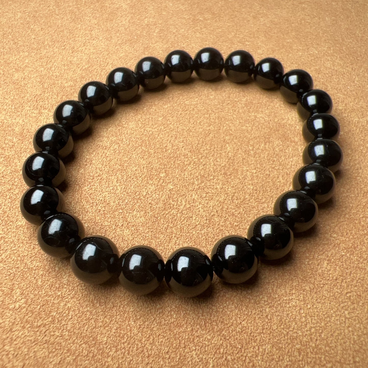Premium Black Tourmaline Bracelet | Root Chakra 8Mm Healing Crystal | Negativity Protection Reiki Jewelry