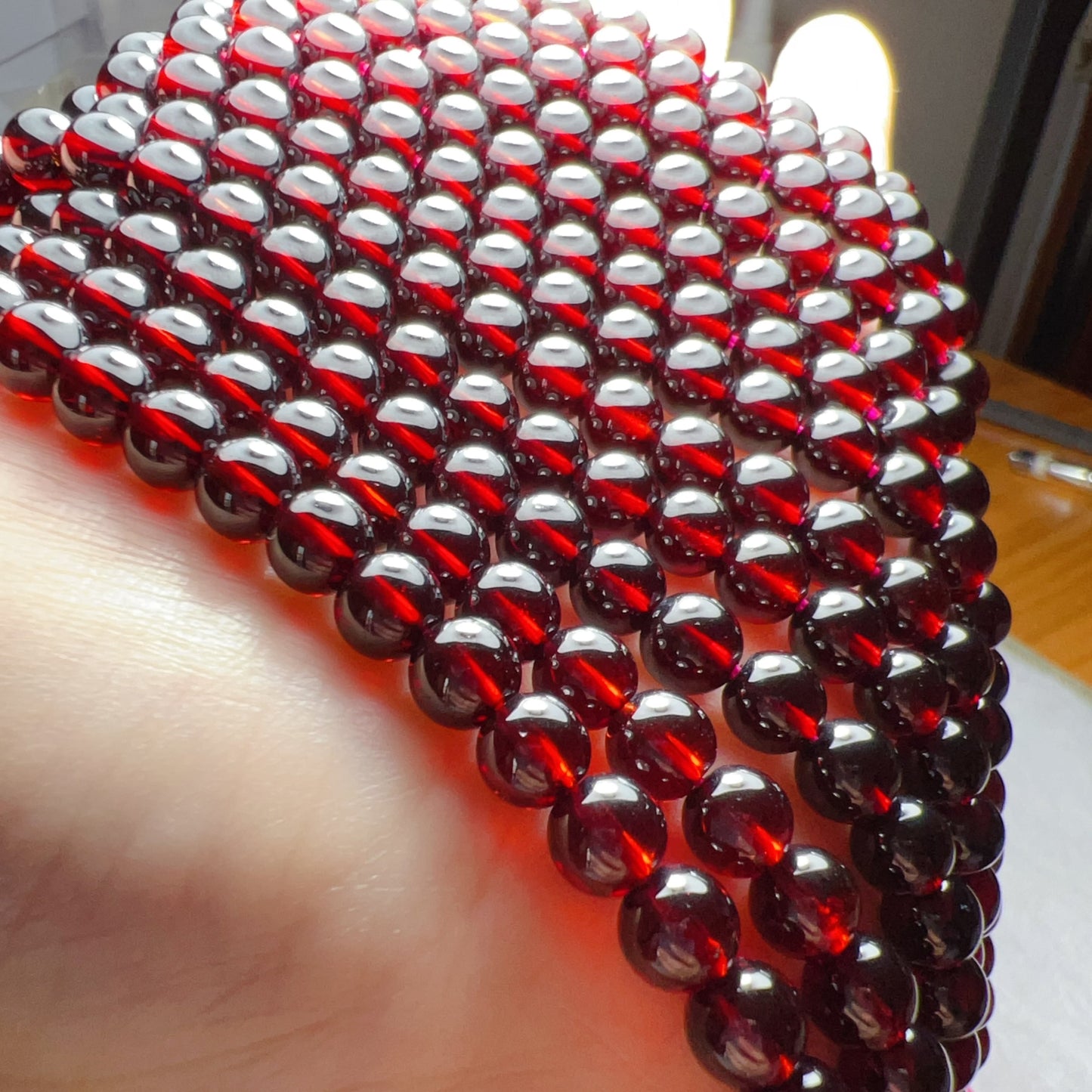 Best Quality 6Mm Natural Almandine Red Garnet Bead Strands For Diy Jewelry Projects