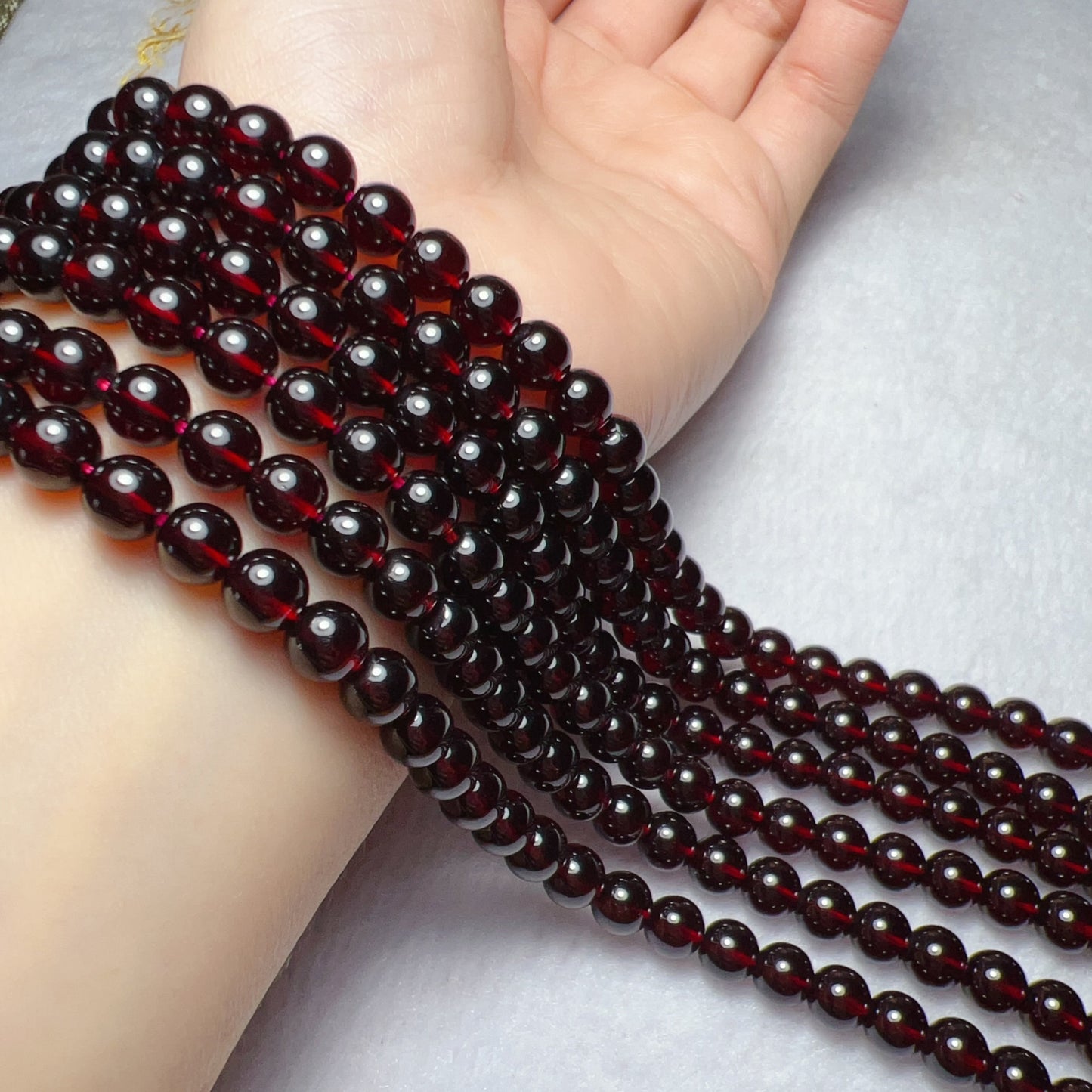 Best Quality 6Mm Natural Almandine Red Garnet Bead Strands For Diy Jewelry Projects