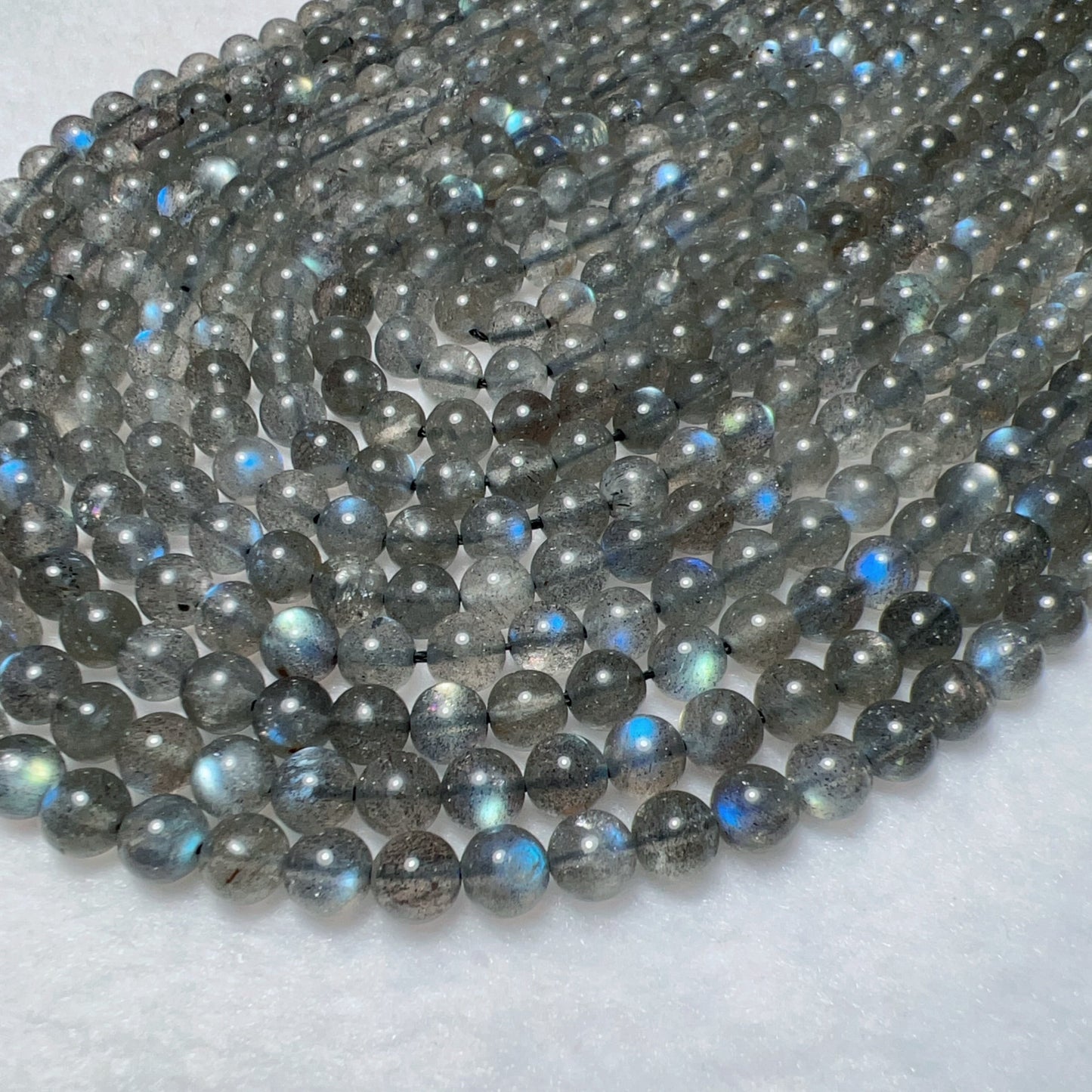 6Mm Natural Labradorite Loose Bead Strands For Diy Jewelry Project