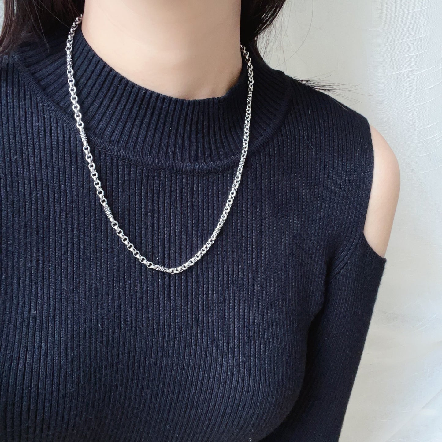 Men’S Women’S Fashion Jewelry – 925 Sterling Silver Necklace 17.3G