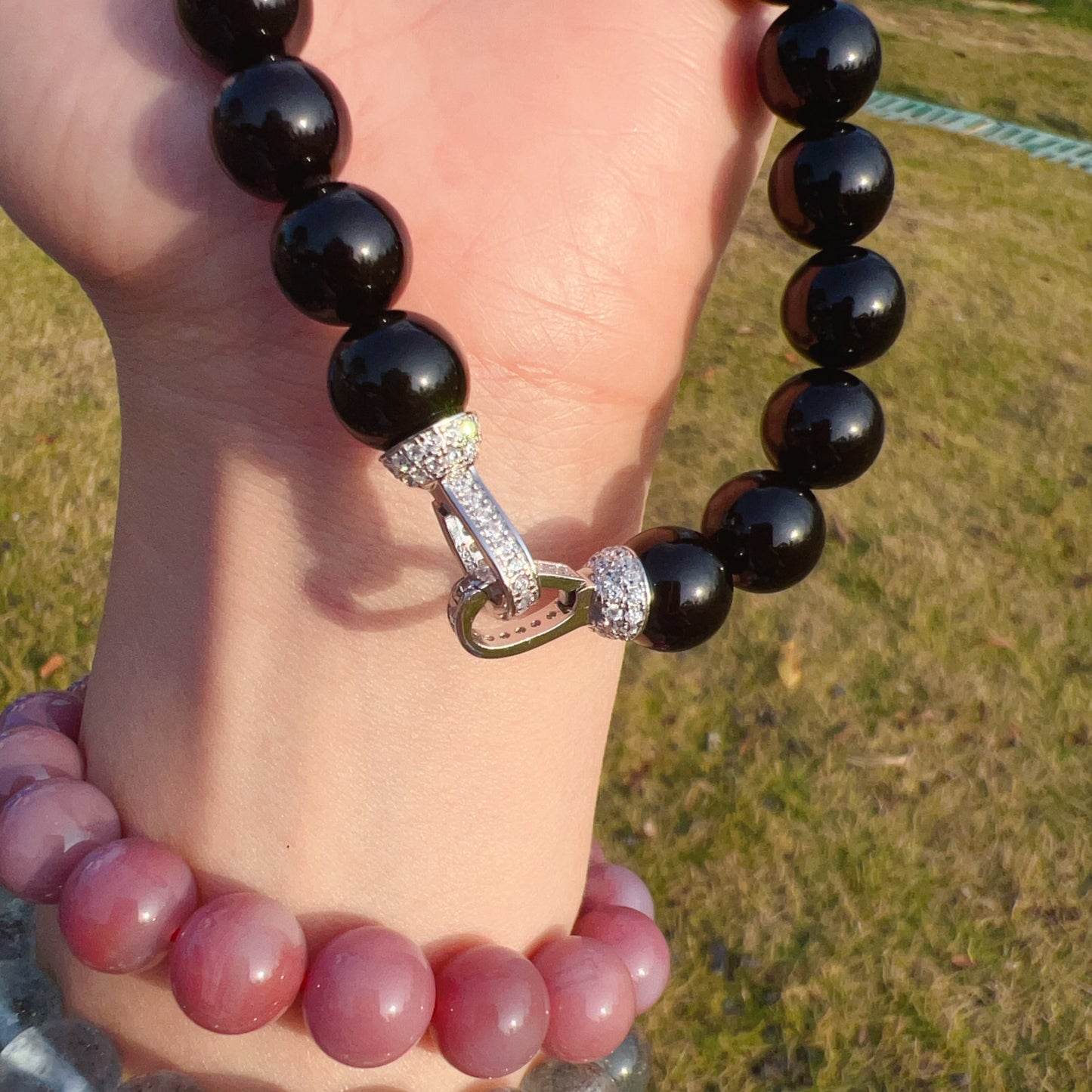 10Mm Top Grade Black Tourmaline Necklace | Handmade Reiki Healing Crystal Jewelry For Root Chakra | Remove Negativity