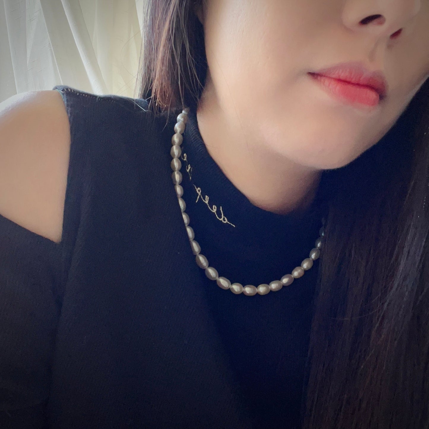 Timeless Classic Pearl Beaded Necklace | Best Luster Freshwater Pearl Natural Formed Beads With 925 Sterling Silver Clasp