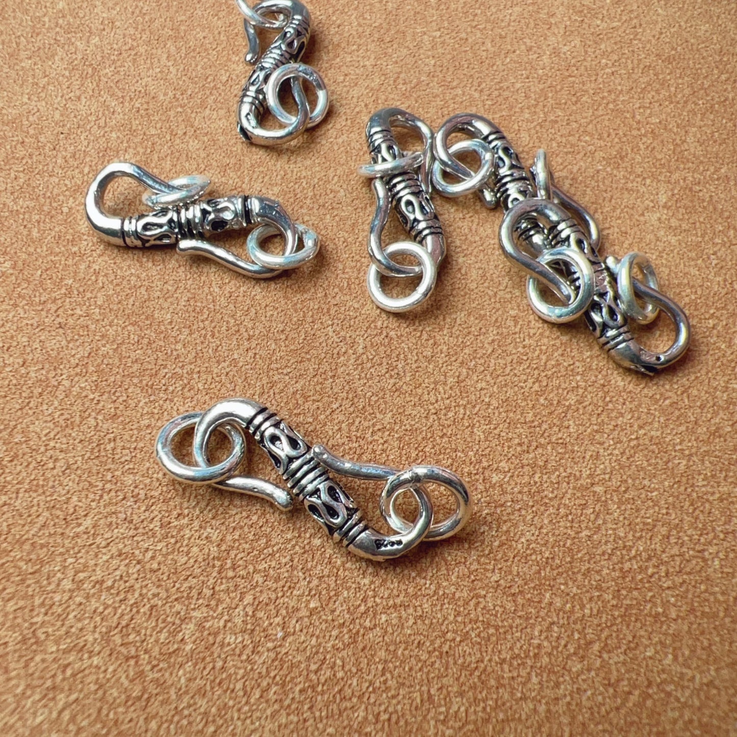 925 Sterling Silver Vintage Style S-Clasp For Handmade Diy Jewelry Making Projects