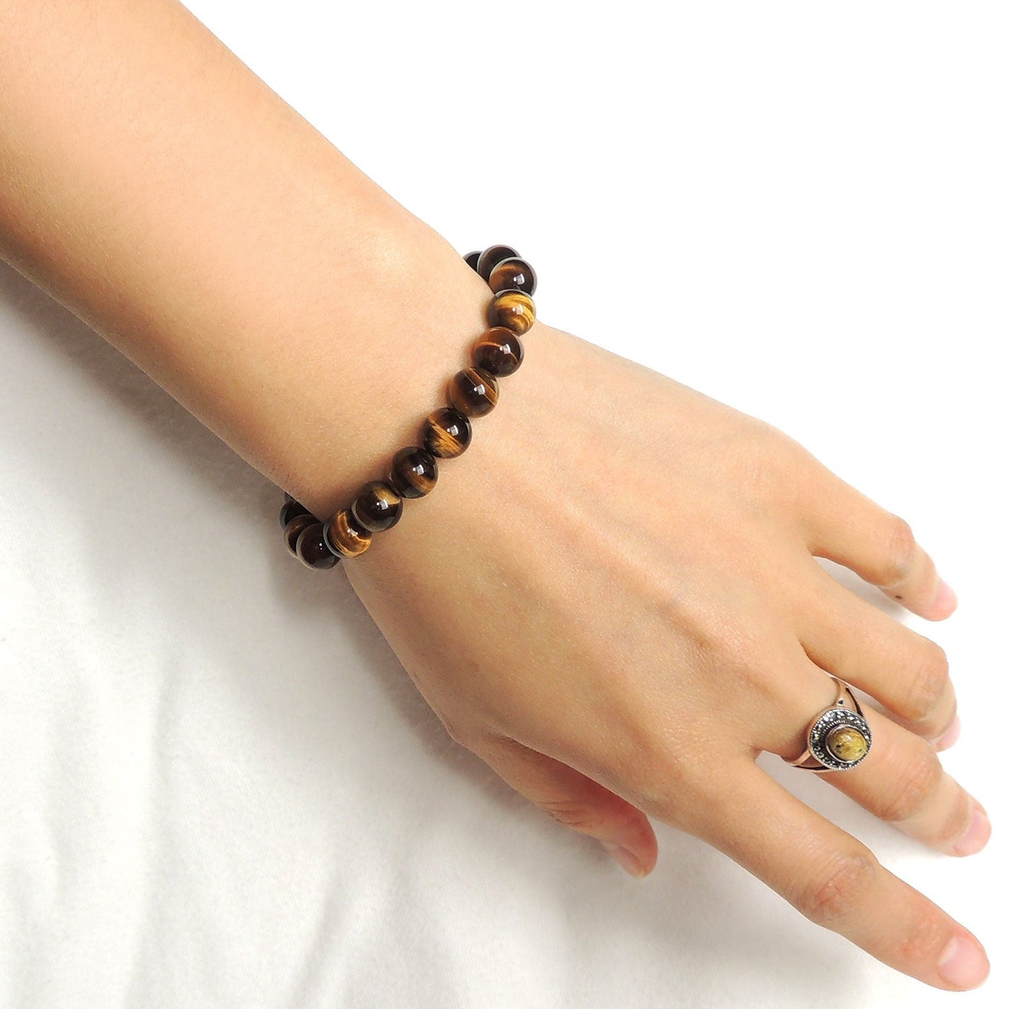 Brown Tiger’S Eye Beaded Bracelet Adjustable Style | Fashion Healing Stone Jewelry For Men Women | High Quality From South Africa