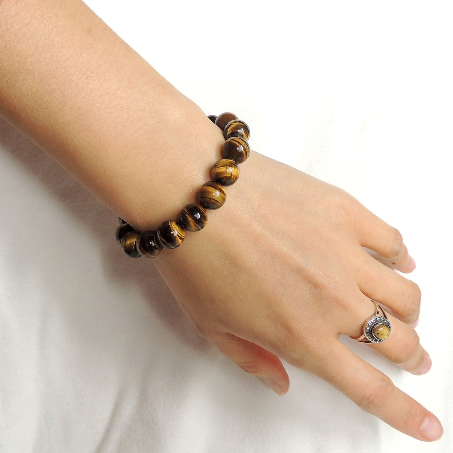 Premium Brown Tiger Eye Bracelet | 10Mm Beads Healing Stone Jewelry For Men Women | Boost Energy And Style