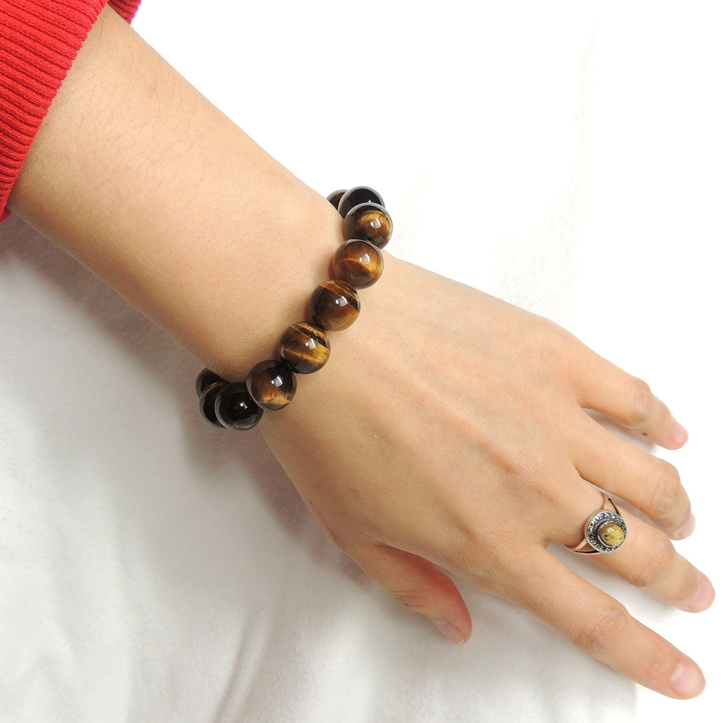 Brown Tiger’S Eye Beaded Bracelet Adjustable Style | Fashion Healing Stone Jewelry For Men Women | High Quality From South Africa
