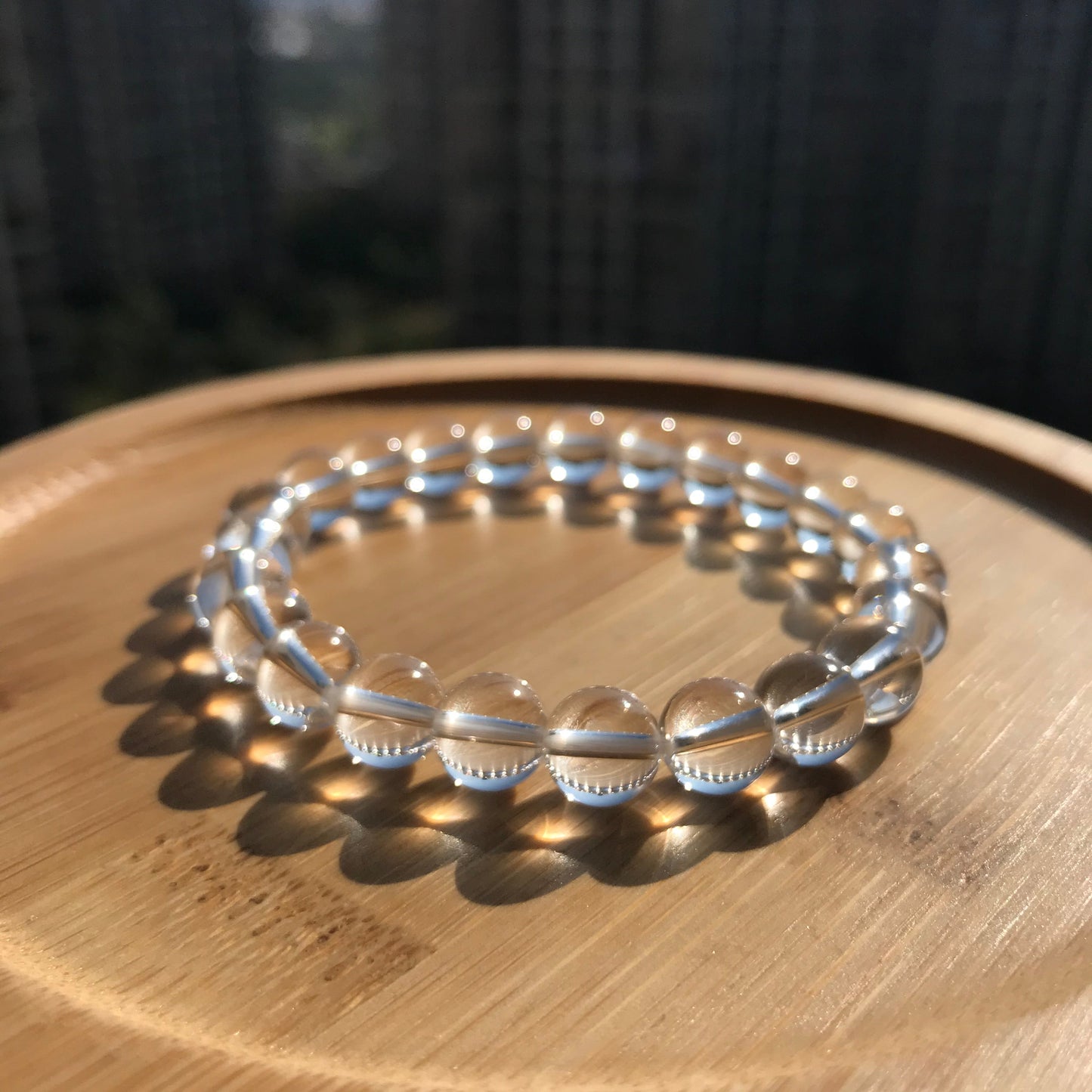 Handmade 8Mm Natural Clear Quartz Bracelet | Healing Stone For Meditation And Crown Chakra Balance