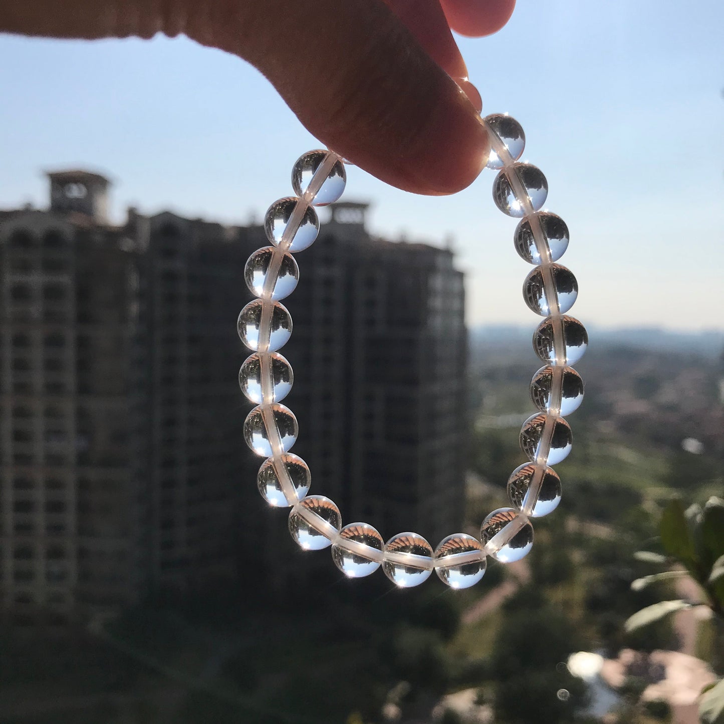 Handmade 8Mm Natural Clear Quartz Bracelet | Healing Stone For Meditation And Crown Chakra Balance