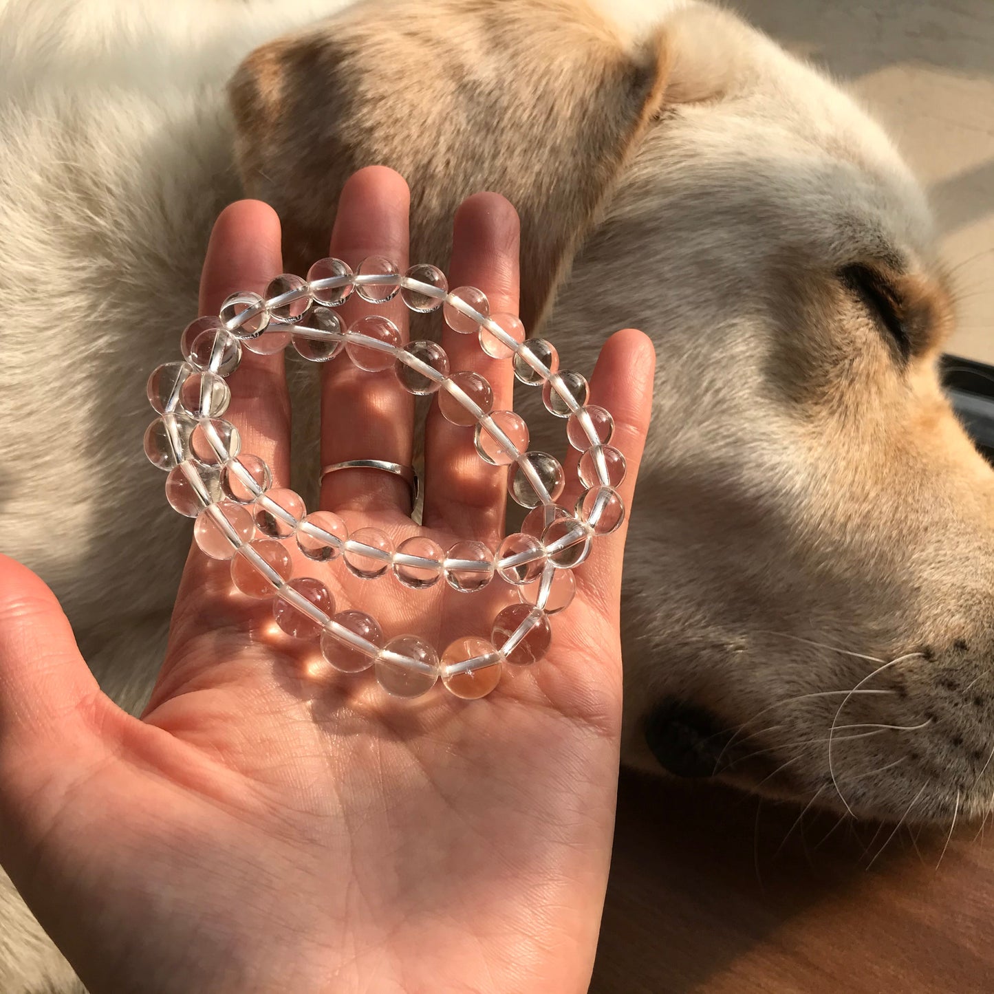 Handmade 8Mm Natural Clear Quartz Bracelet | Healing Stone For Meditation And Crown Chakra Balance