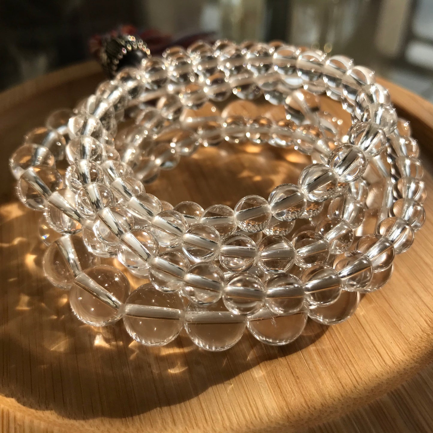Handmade 8Mm Natural Clear Quartz Bracelet | Healing Stone For Meditation And Crown Chakra Balance
